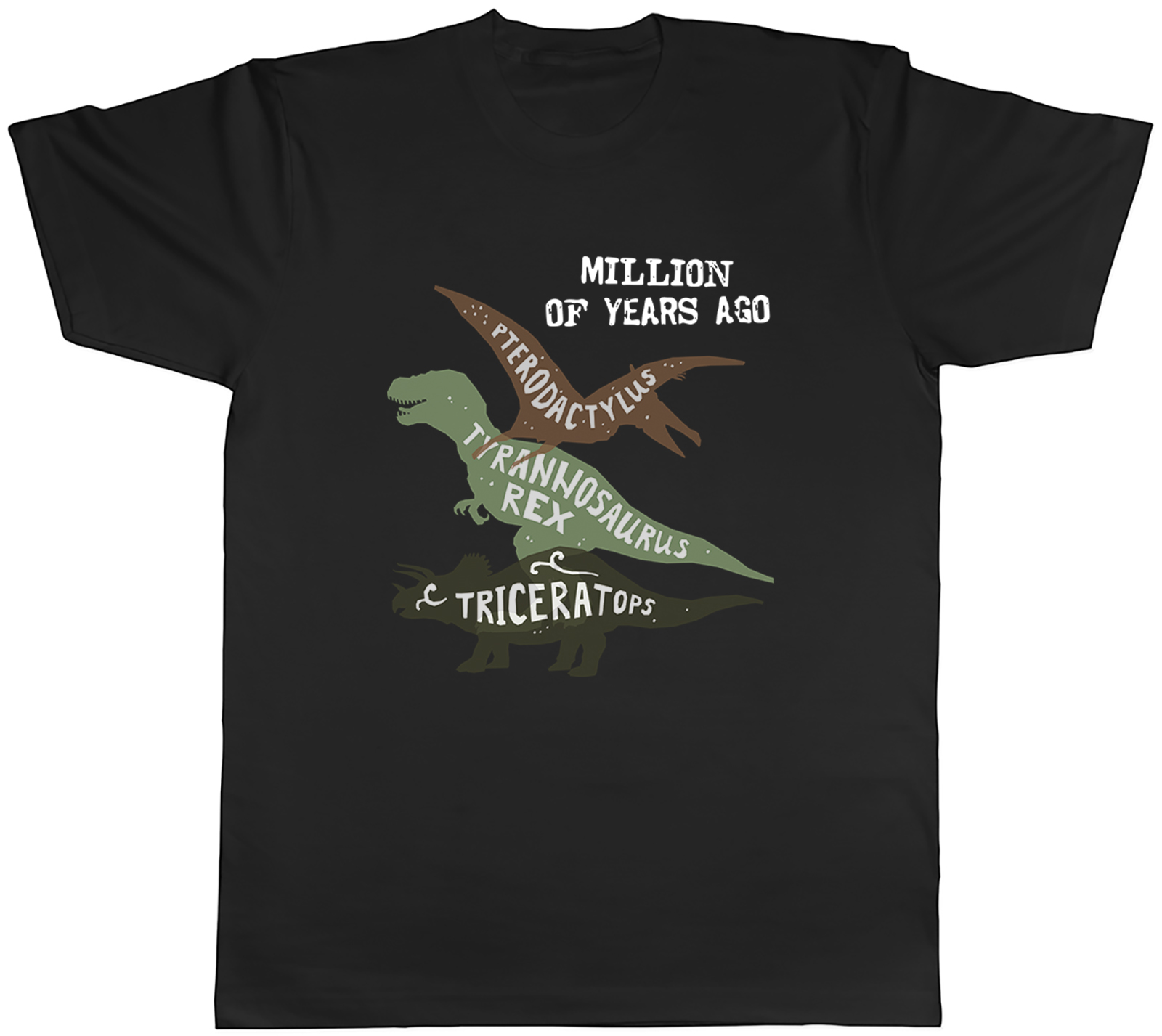 Dinosaurs Millions of Years Ago Prehistoric Mens T-Shirt Tee Gift Top