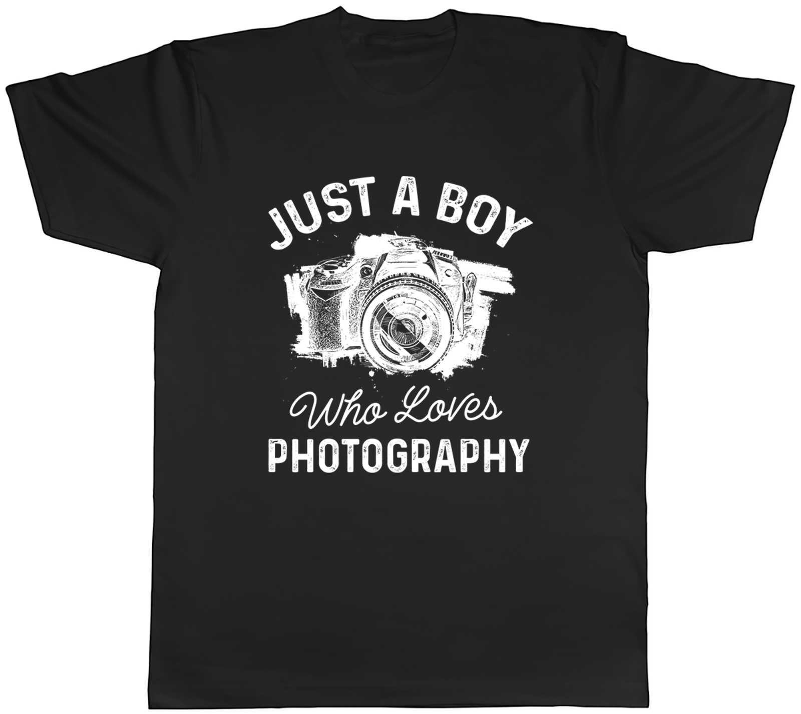 Just a Boy Who Loves Photography Photo Camera Mens T-Shirt Tee Gift Top
