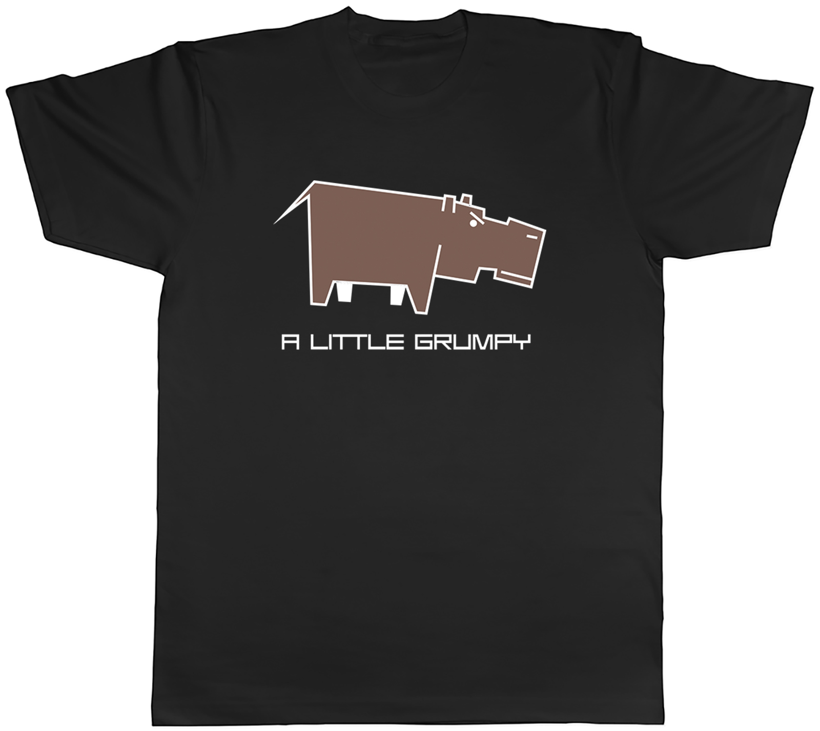 A Little Grumpy Hippo Hippopotamus Funny Mens T-Shirt Tee Gift Top
