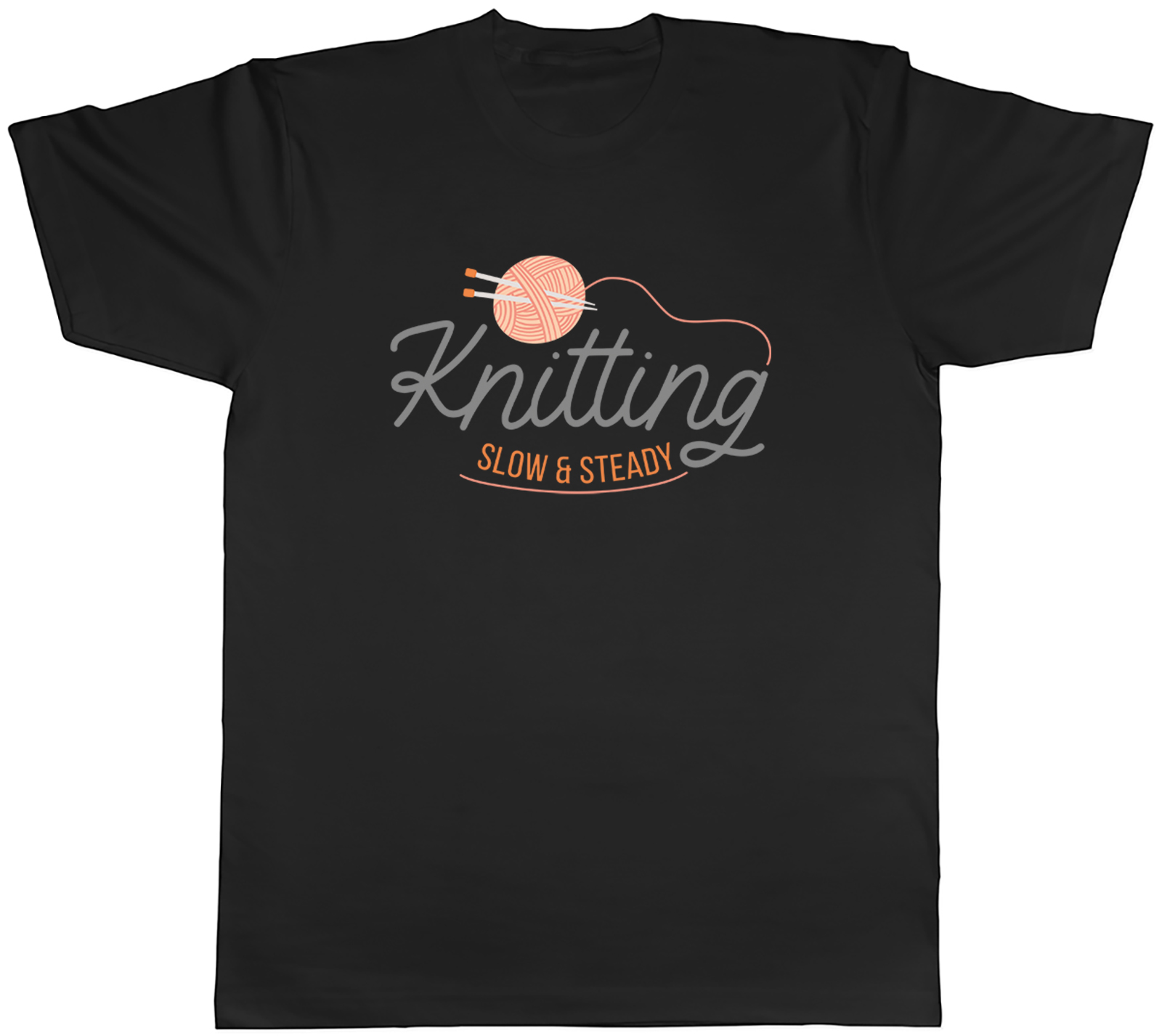 Knitting Slow and Steady Knit Sew Sewing Mens T-Shirt Tee Gift Top