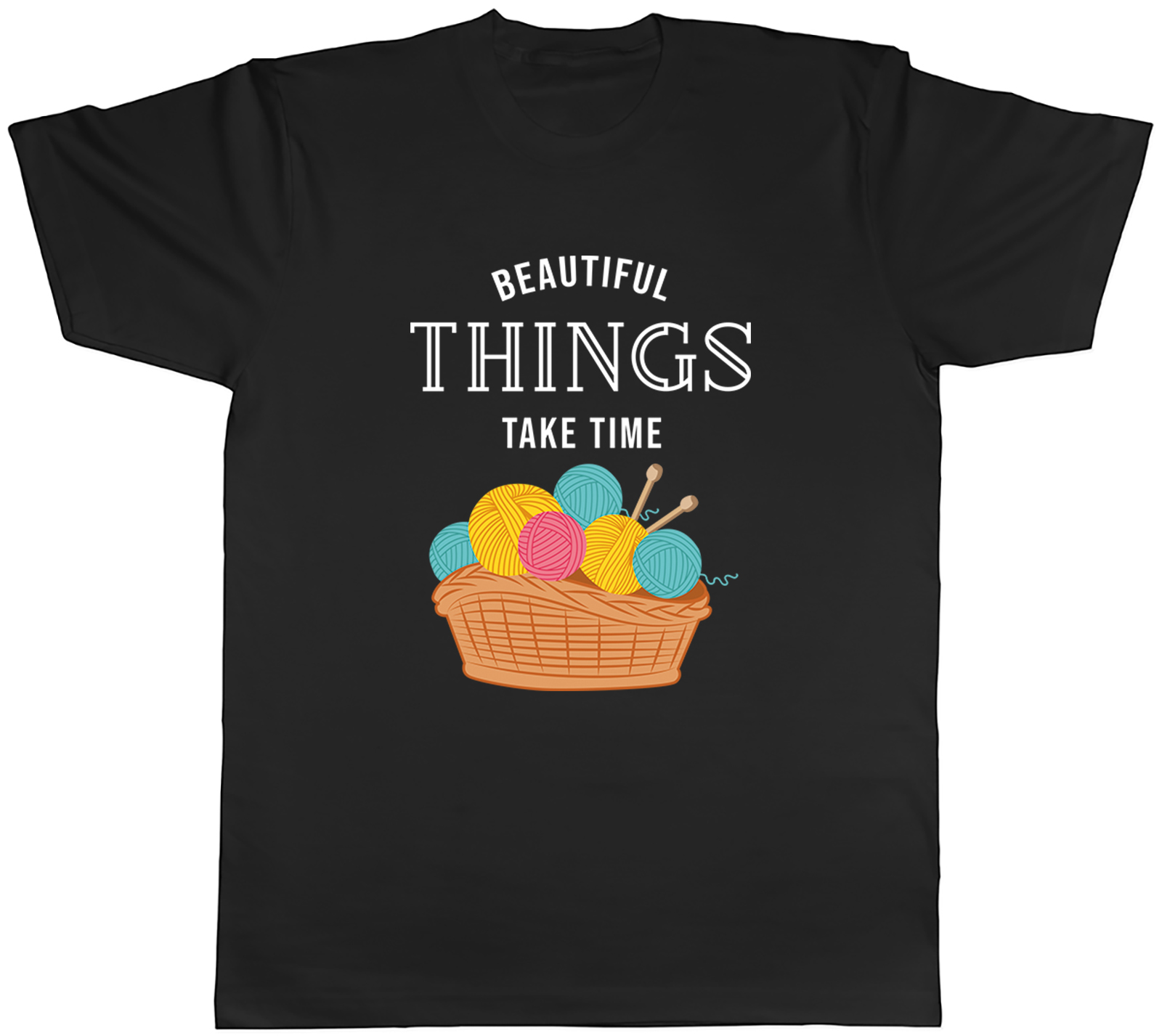 Knitting Beautiful Things Take Time Threading Mens T-Shirt Tee Gift Top