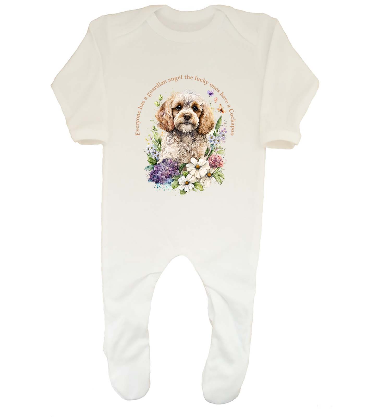 Cockapoo Baby Grow Sleepsuit Pet Dog Lover Guardian Angel Boys