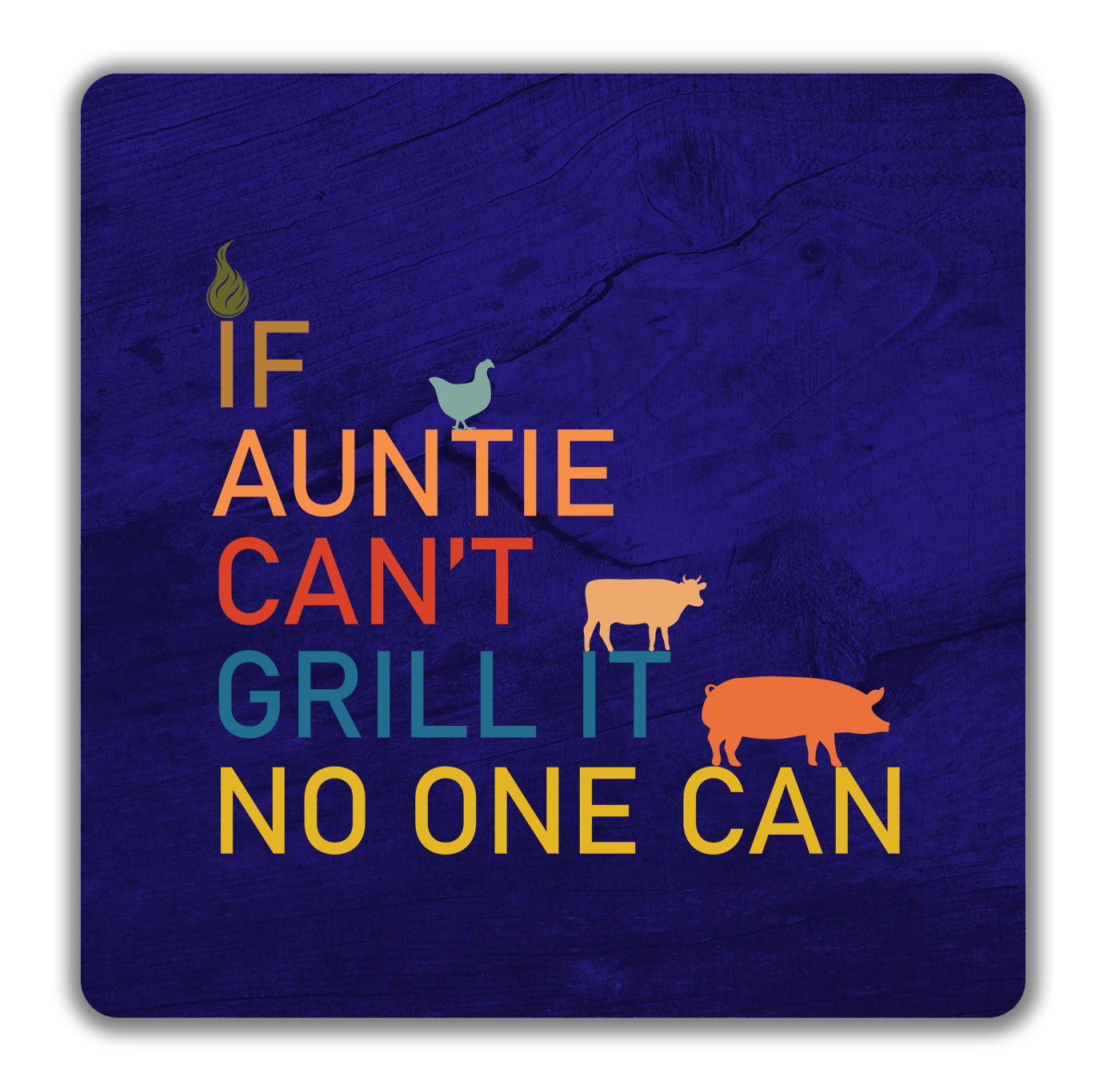 Funny BBQ 2 Pack Drinks Coasters If Auntie Can t Grill No One Can