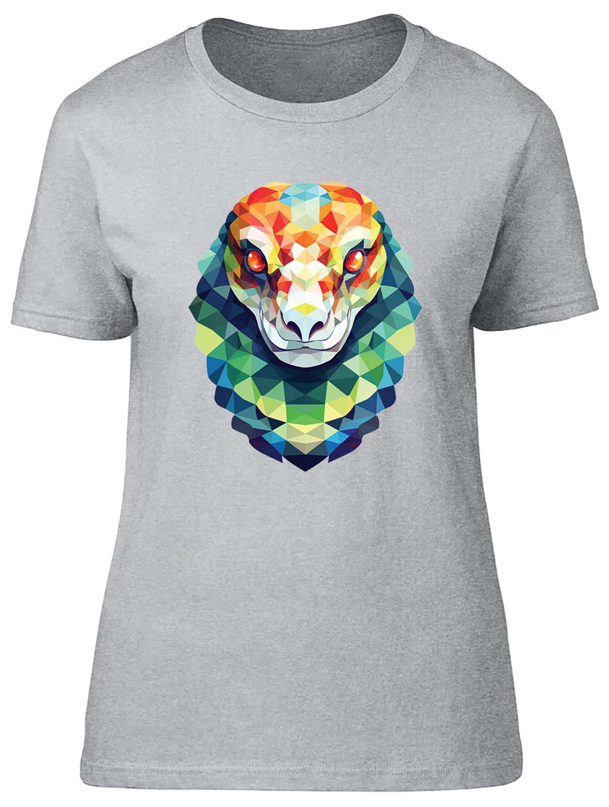 Geometric Snake Womens T-Shirt Reptile Serpent Face Pet Ladies Gift Tee - Picture 8 of 8