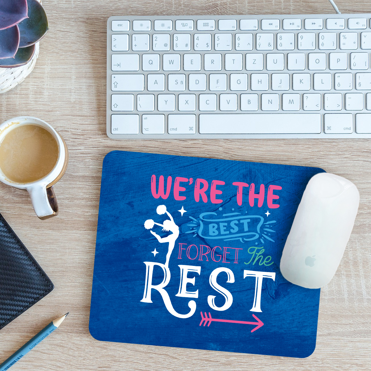 Cheerleading Mouse Mat Pad We're the Best Cheerleader Funny Gift 24cm x 19cm