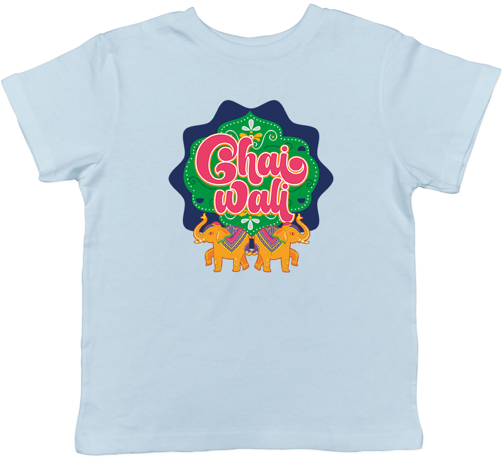 Tea Chai Kids T-Shirt Chai Wali Indian Elephants Childrens Boys Girls Gift