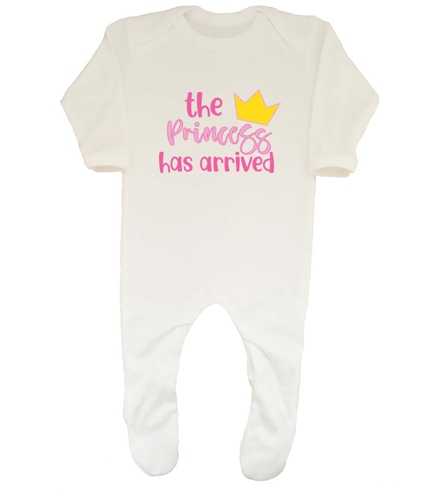 Princess Has Arrived Baby Grow Sleepsuit Pink New Born Crown Boys Girls Gift eBay