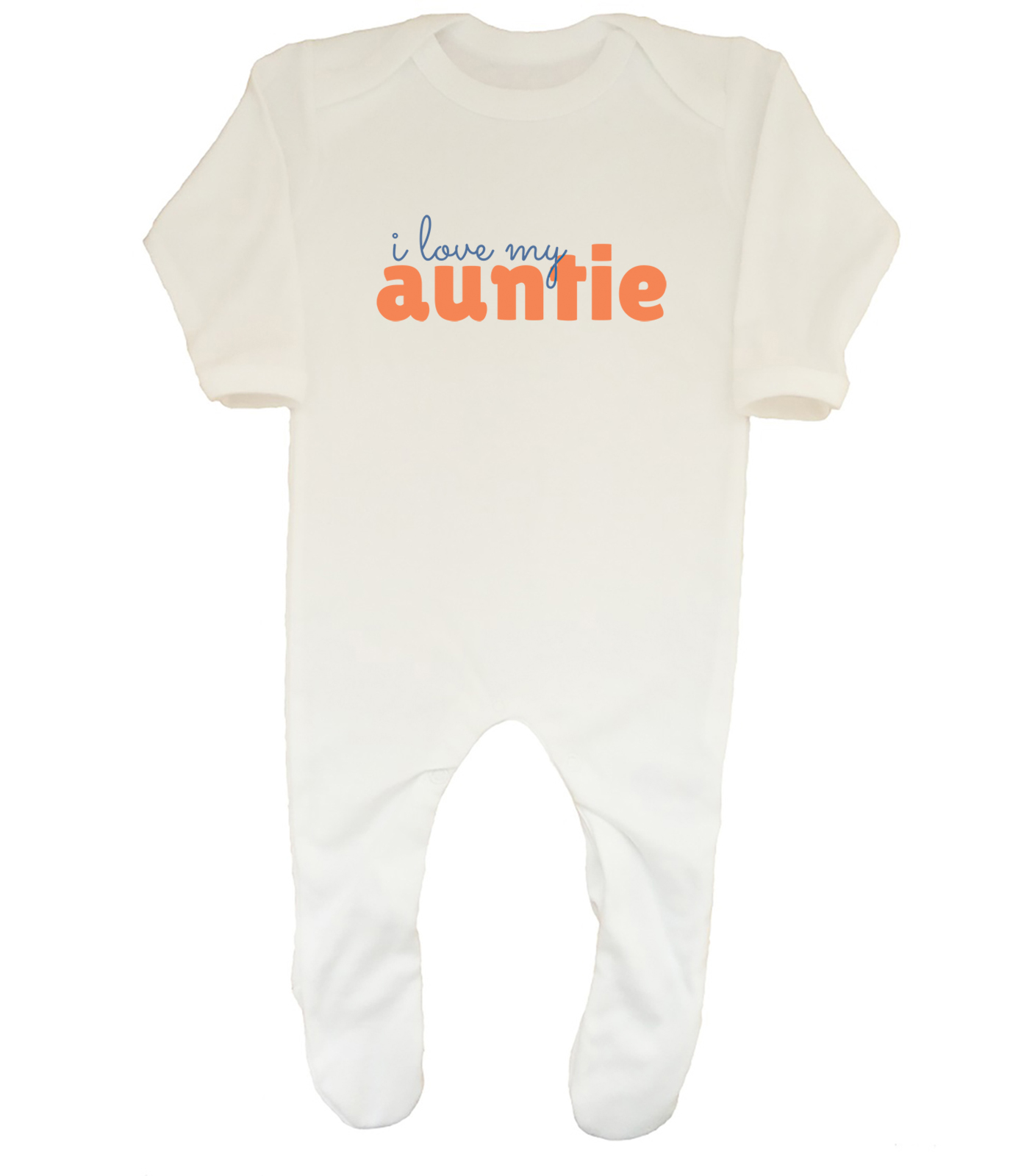 I Love My Auntie Baby Grow Sleepsuit Love Heart Aunty Aunt Boys