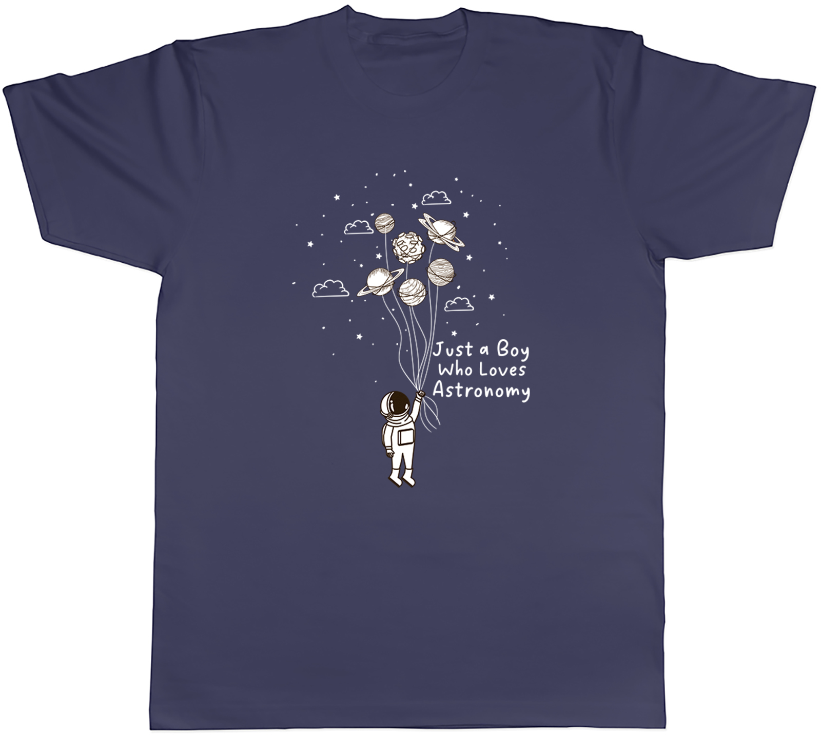 Astronomy Space Mens T-Shirt Just a Boy who loves Astronomy Tee Gift