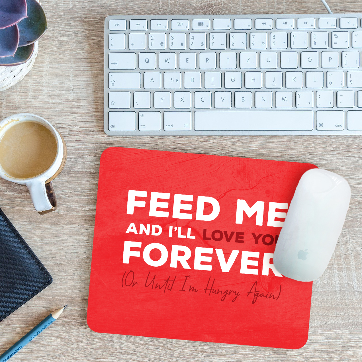 Funny Feed Me Mouse Mat Pad Ill Love You Forever T 24cm X 19cm Ebay
