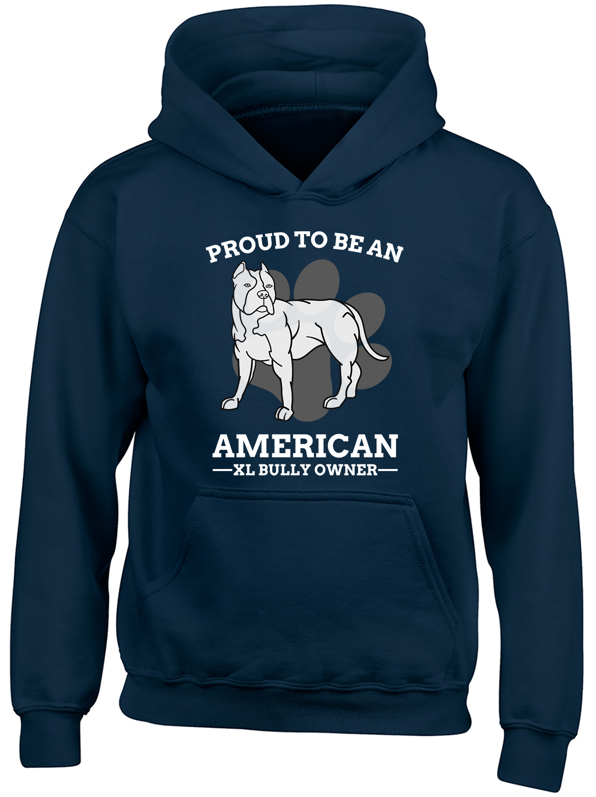 Proud American Bully XL Owner Kids Hoodie Pitbull Lover Dog Pet Best Friend Top - Picture 5 of 6