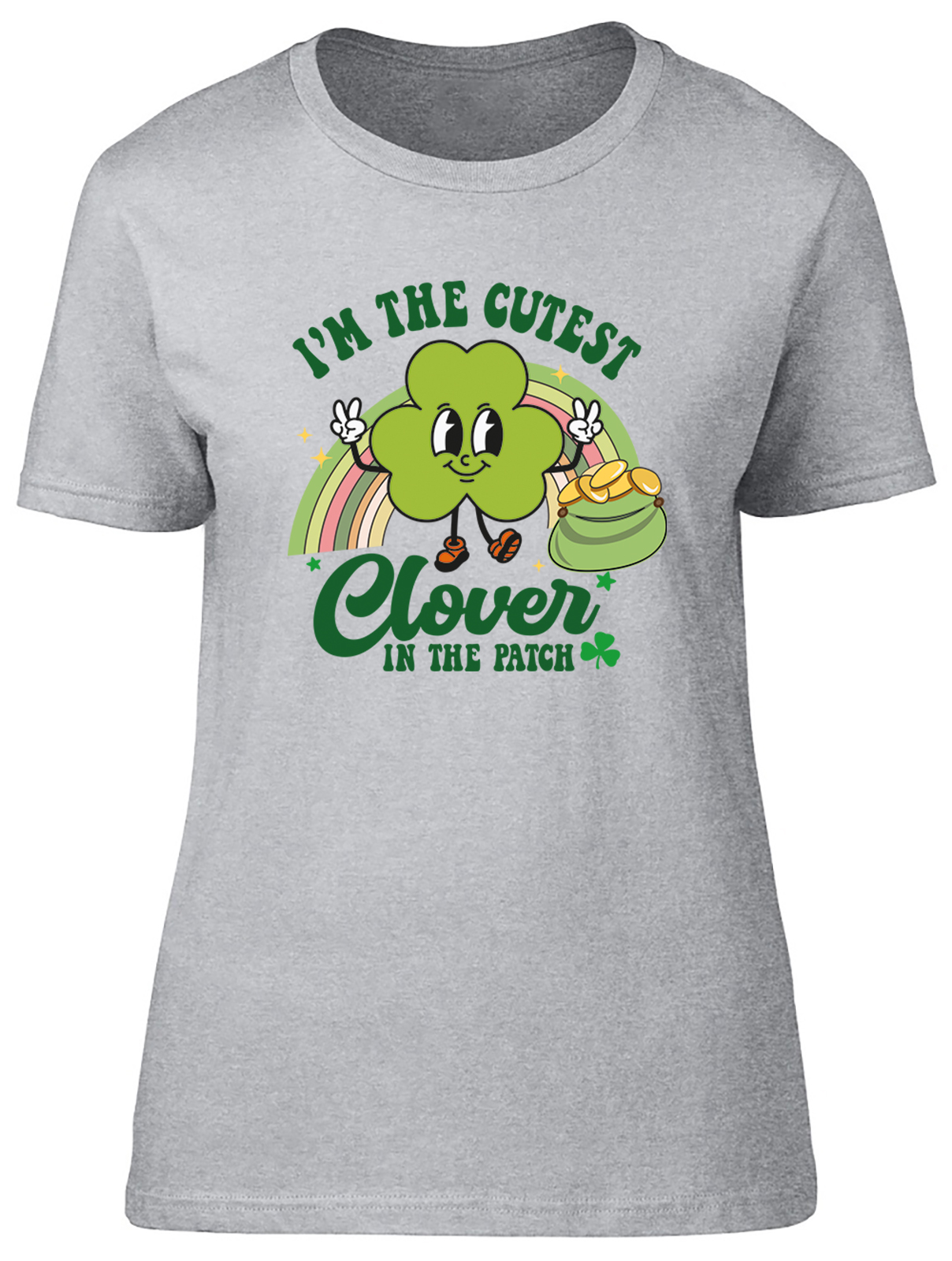 Cutest Clover in the Patch Womens T-Shirt Lucky Clover St Patrick's Day Gift Tee
