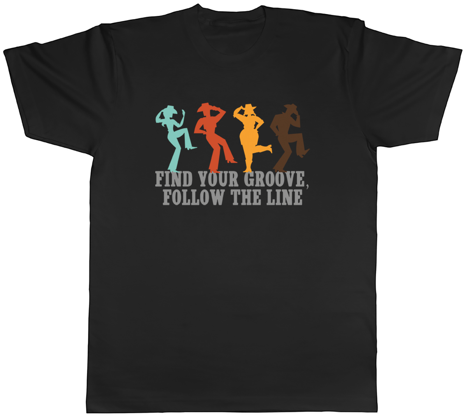 Line Dancing Find your Groove Mens T-Shirt Follow the Line Tee Gift