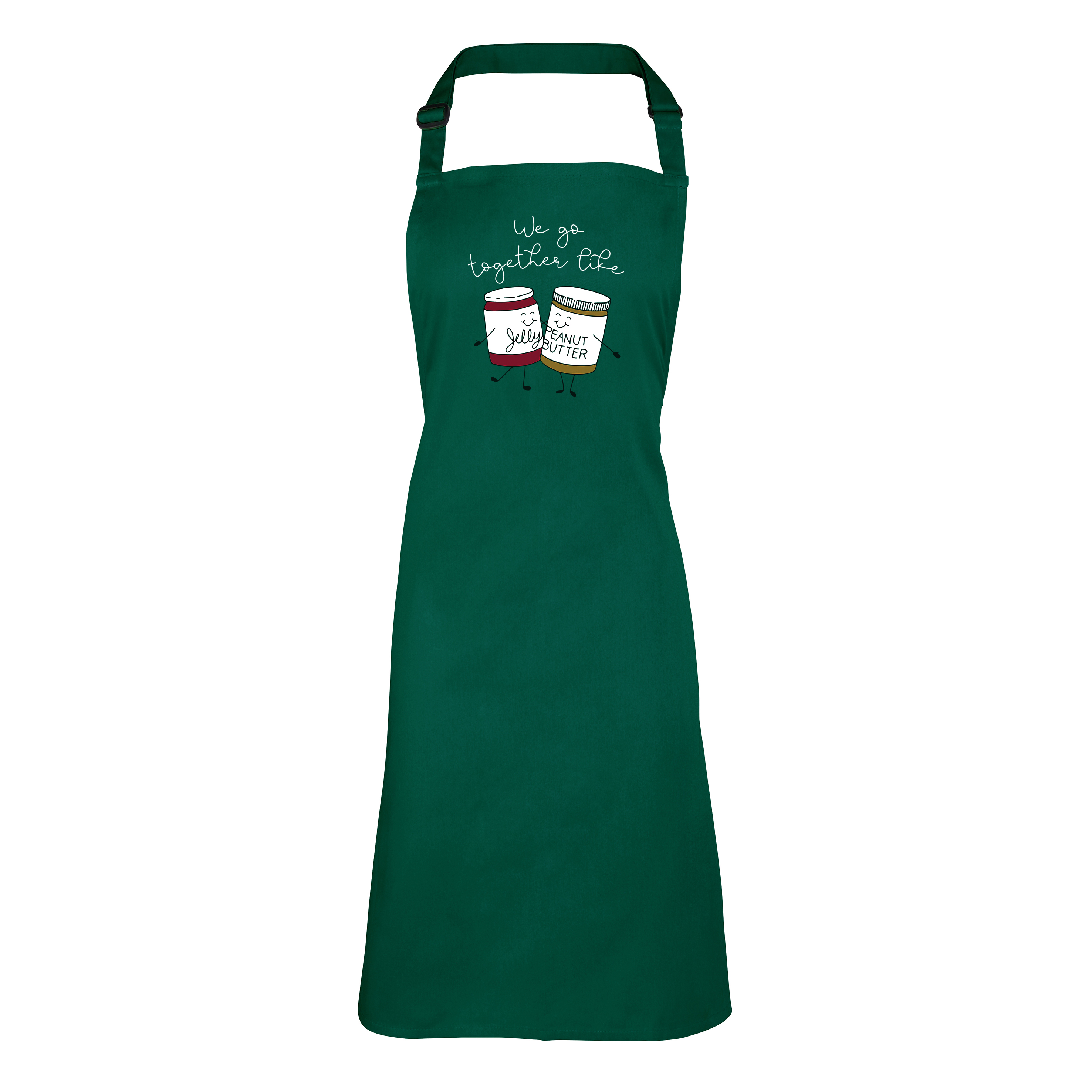 Funny Peanut Butter Jelly Apron Mens Womens We go Together Cooking BBQ ...