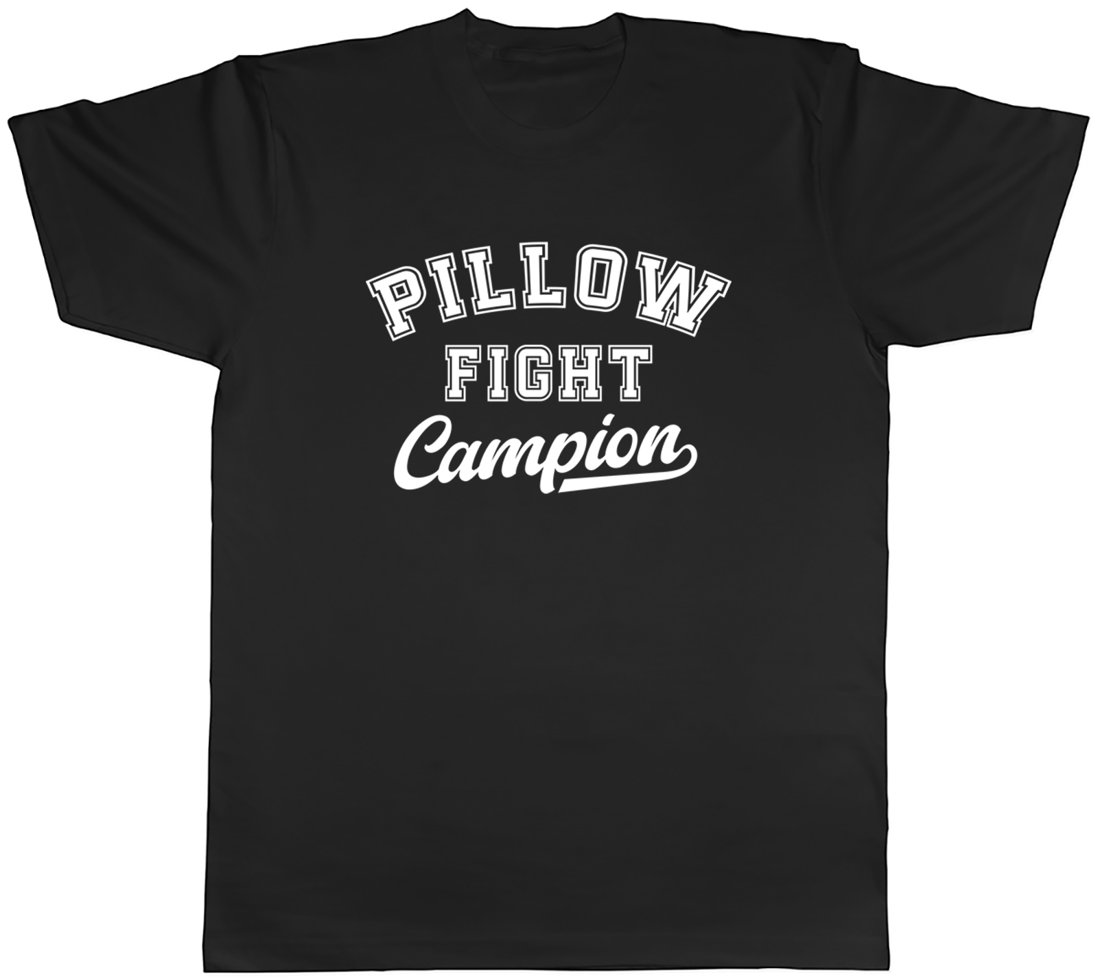 Pillow Fight Champion Mens T-Shirt Funny Cushion Whack Tee Gift