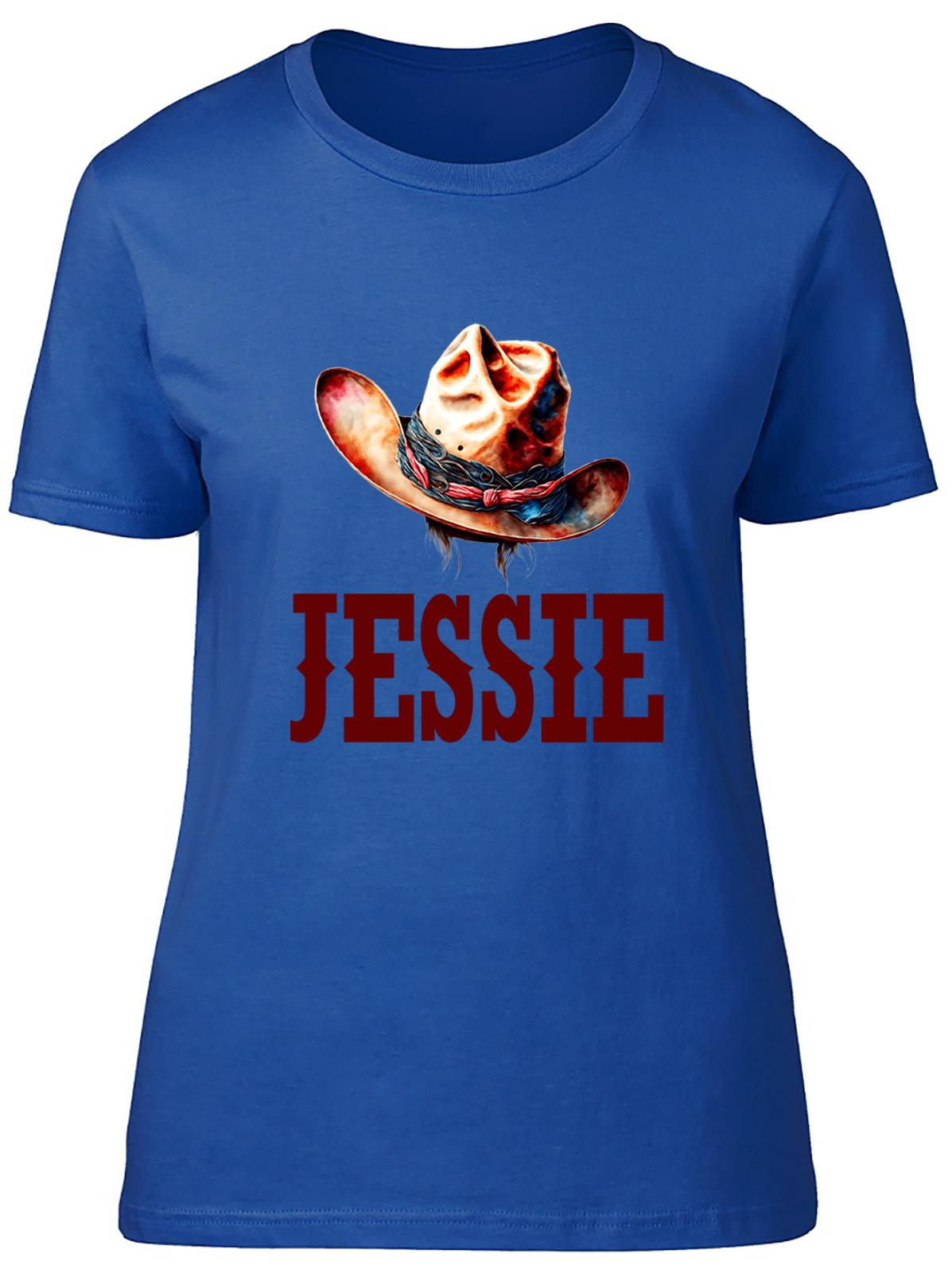 Personalised Cowgirl Hat Womens T-Shirt Wild West Western Yeehaw Ladies Gift Tee - Picture 6 of 8