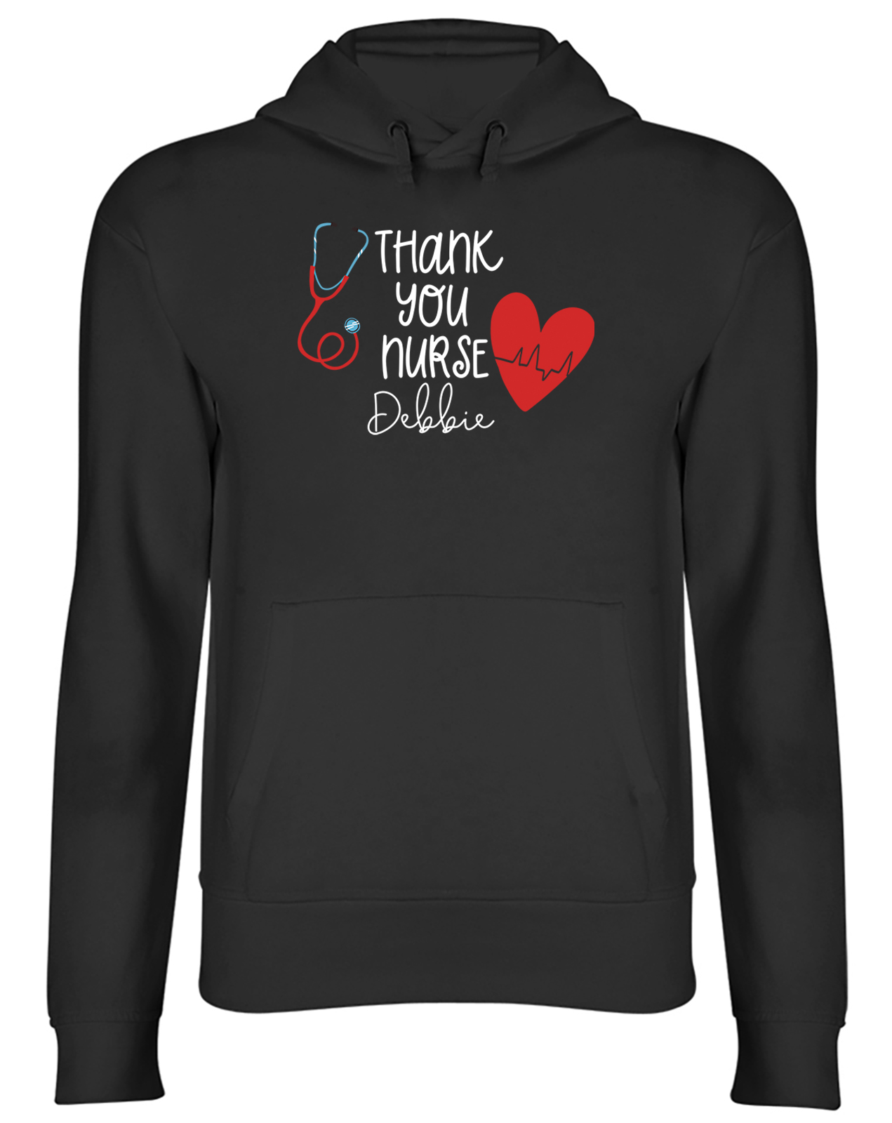 Personalised Thank you Nurse Hoodie Mens Womens Appreciation for Caregiving Top