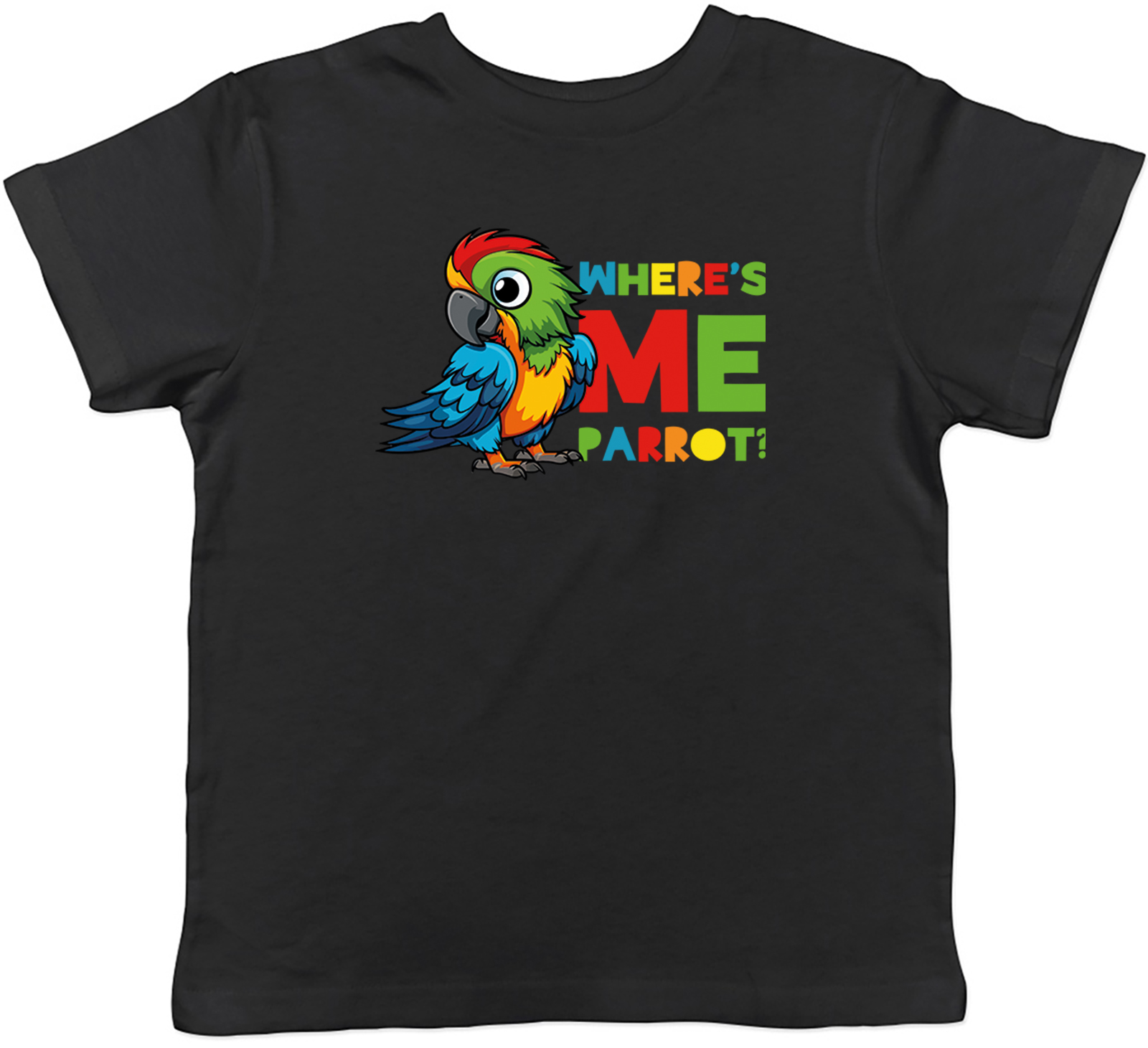 Funny Pirate Kids T-Shirt Where�s Me Parrot? Childrens Boys Girls Gift - Picture 2 of 8