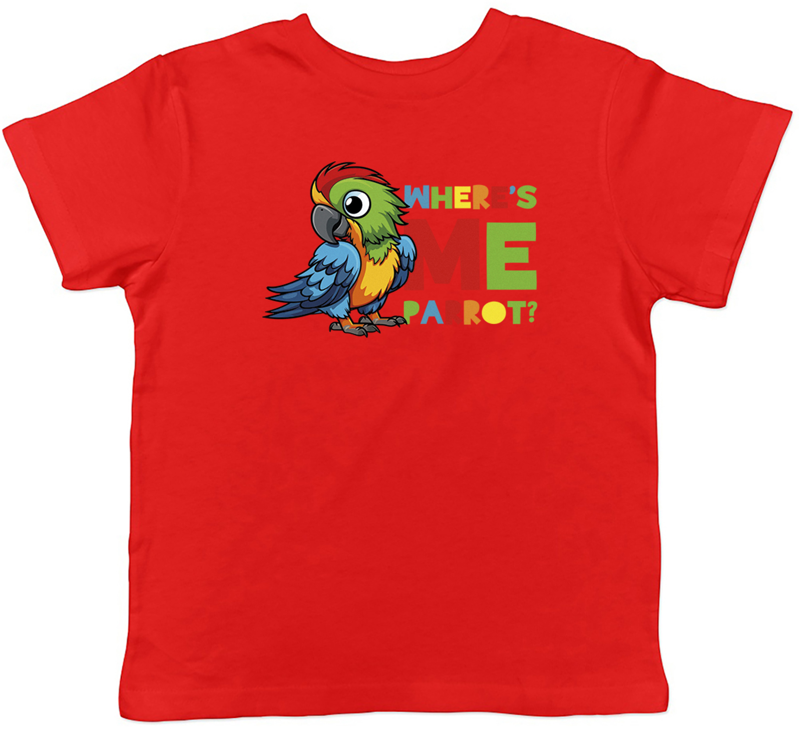 Funny Pirate Kids T-Shirt Where�s Me Parrot? Childrens Boys Girls Gift - Picture 8 of 8