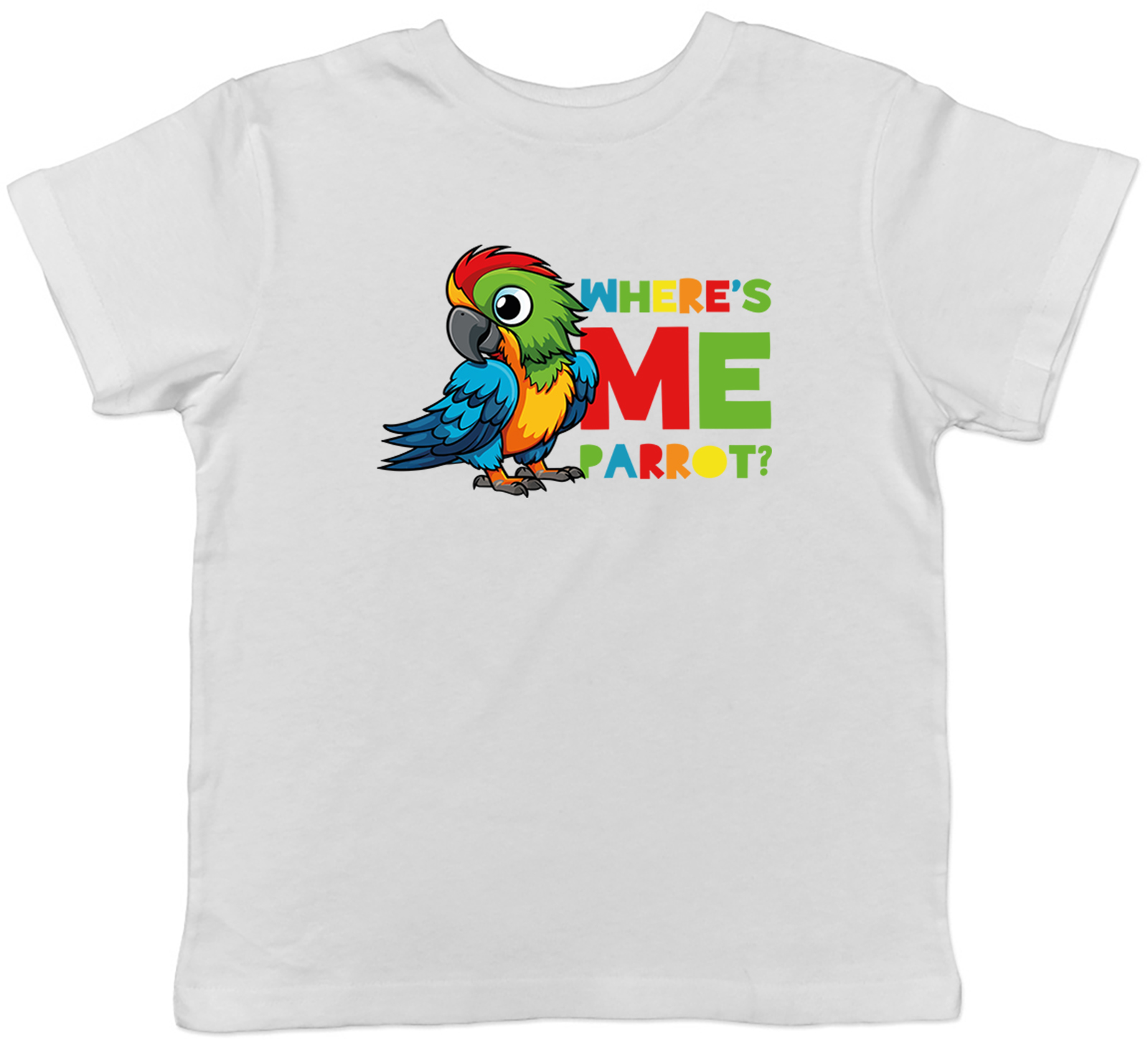 Funny Pirate Kids T-Shirt Where�s Me Parrot? Childrens Boys Girls Gift - Picture 5 of 8