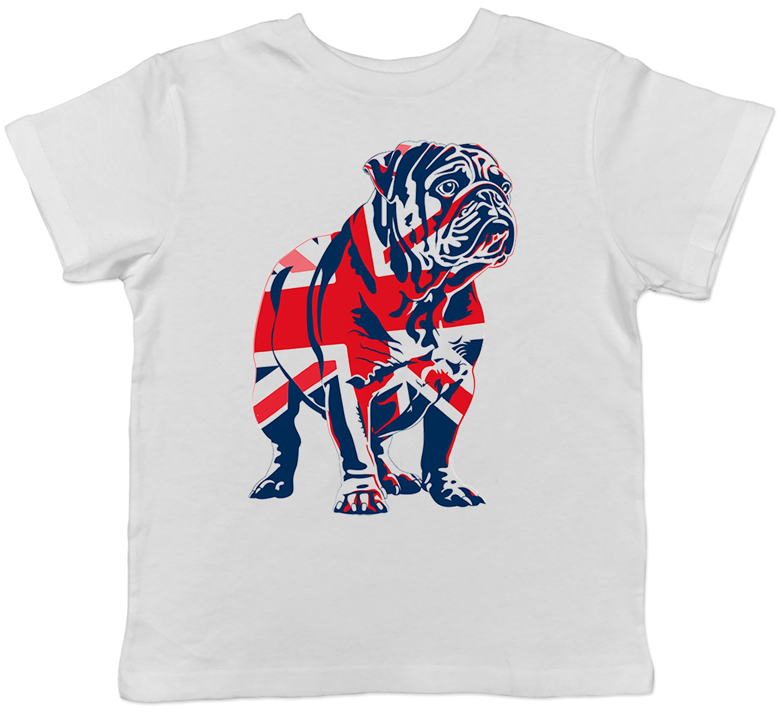 British Bulldog Kids T-Shirt Union Jack Pet Britian Dog Lover Childrens Boy Girl - Picture 2 of 2