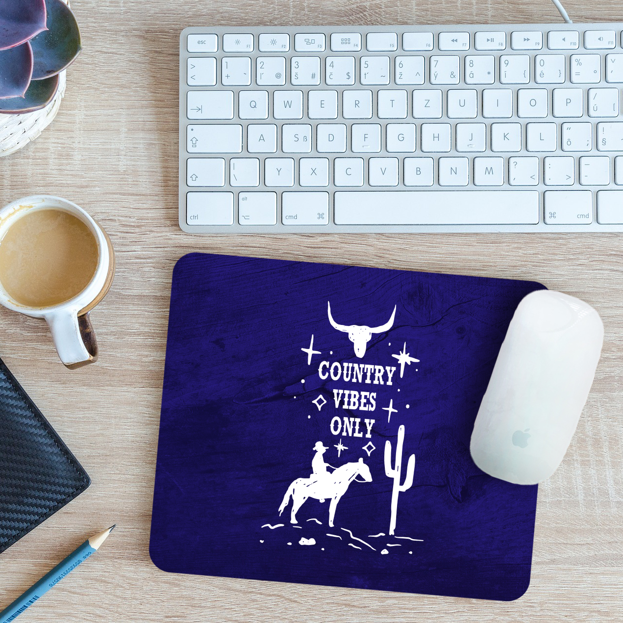 Country Music Vibes Only Mouse Mat Pad Southern Music Day Gift 24cm x 19cm - Picture 4 of 11
