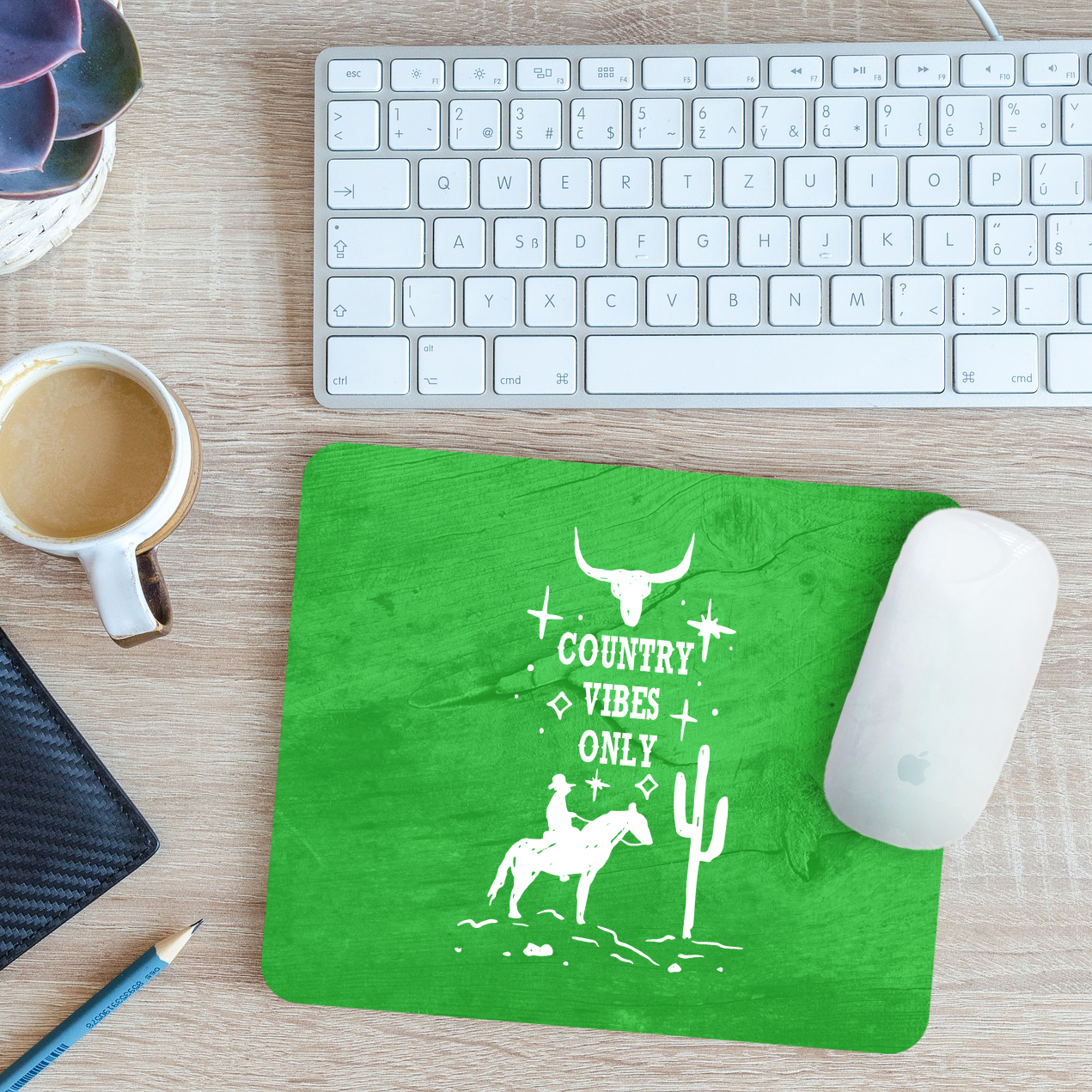 Country Music Vibes Only Mouse Mat Pad Southern Music Day Gift 24cm x 19cm - Picture 5 of 11