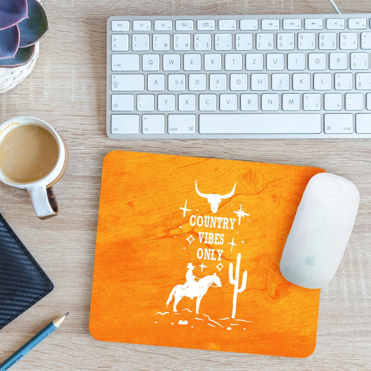 Country Music Vibes Only Mouse Mat Pad Southern Music Day Gift 24cm x 19cm - Picture 7 of 11