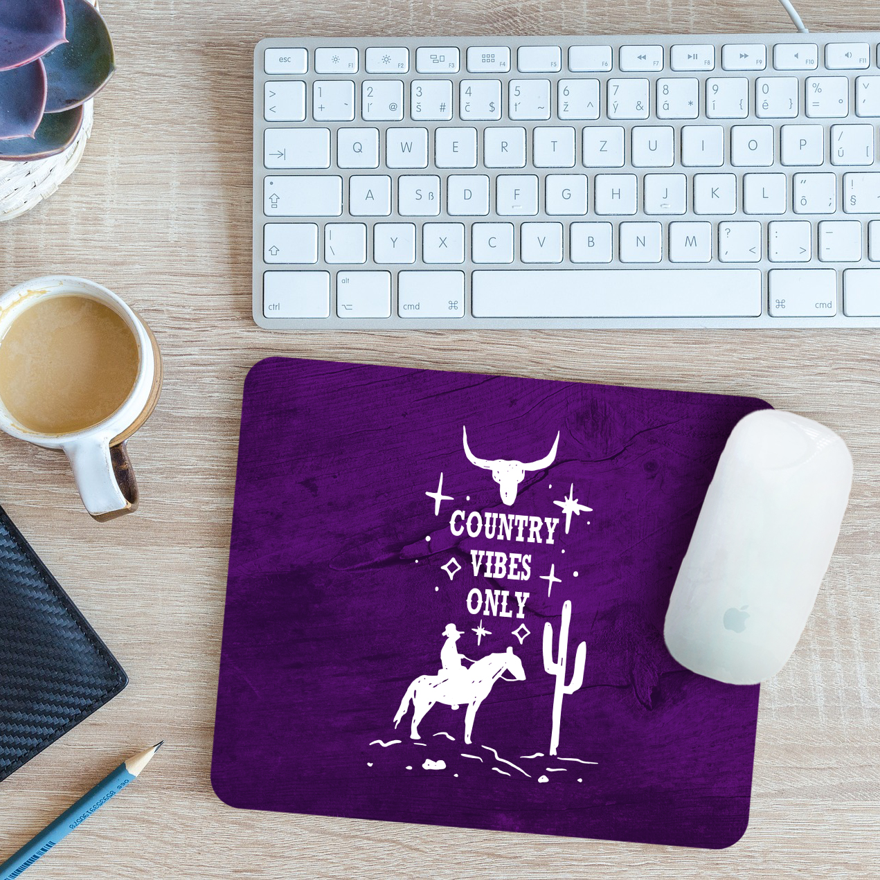 Country Music Vibes Only Mouse Mat Pad Southern Music Day Gift 24cm x 19cm - Picture 8 of 11
