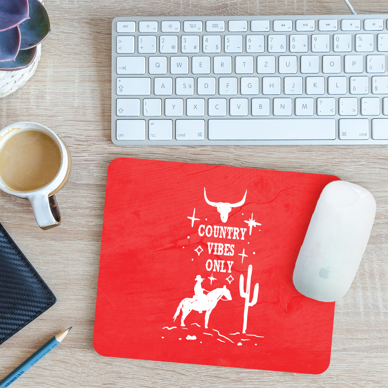 Country Music Vibes Only Mouse Mat Pad Southern Music Day Gift 24cm x 19cm - Picture 9 of 11