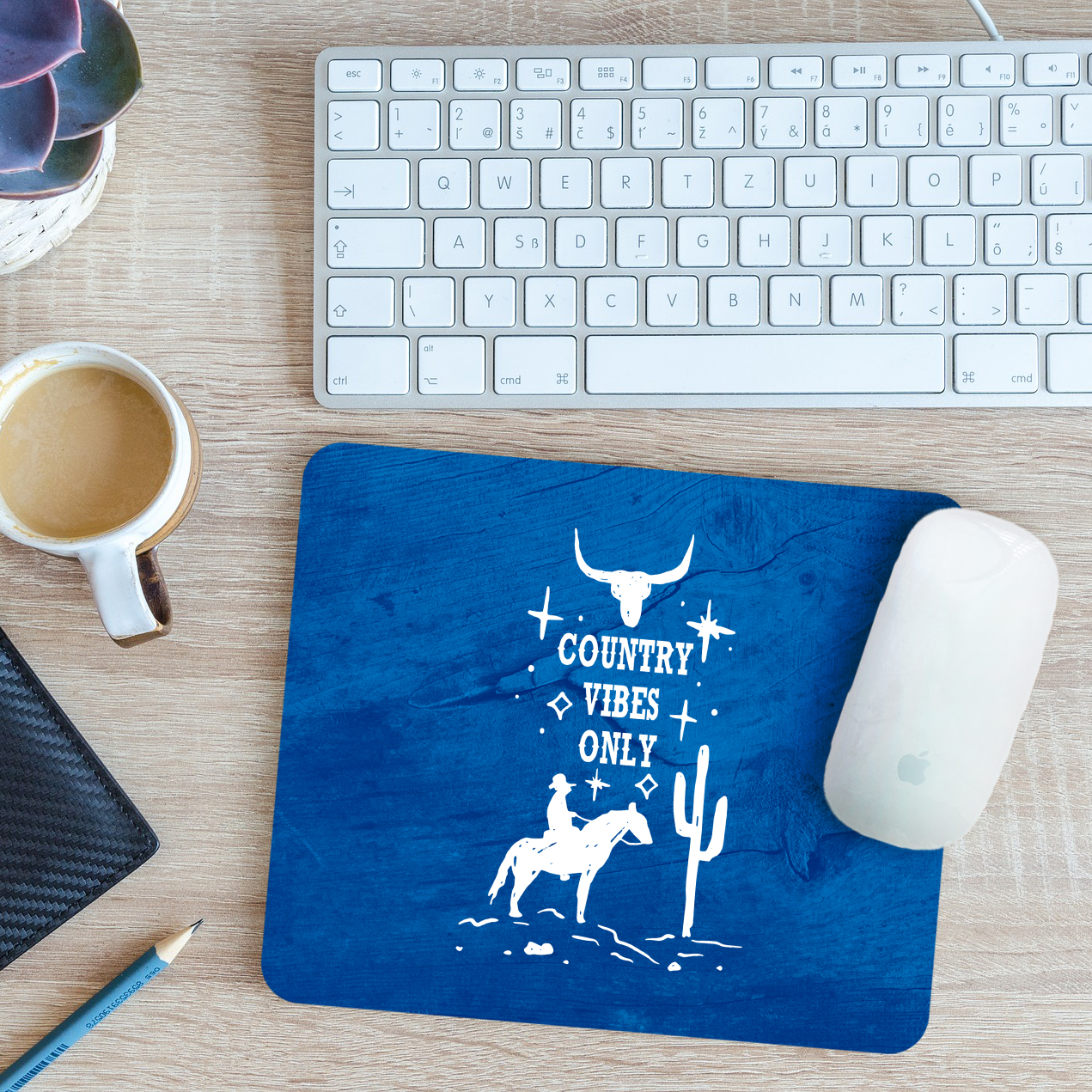 Country Music Vibes Only Mouse Mat Pad Southern Music Day Gift 24cm x 19cm - Picture 10 of 11