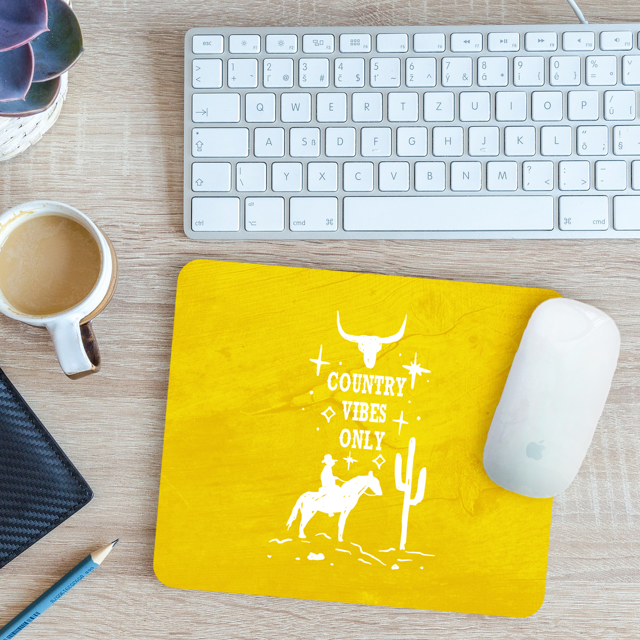 Country Music Vibes Only Mouse Mat Pad Southern Music Day Gift 24cm x 19cm - Picture 11 of 11
