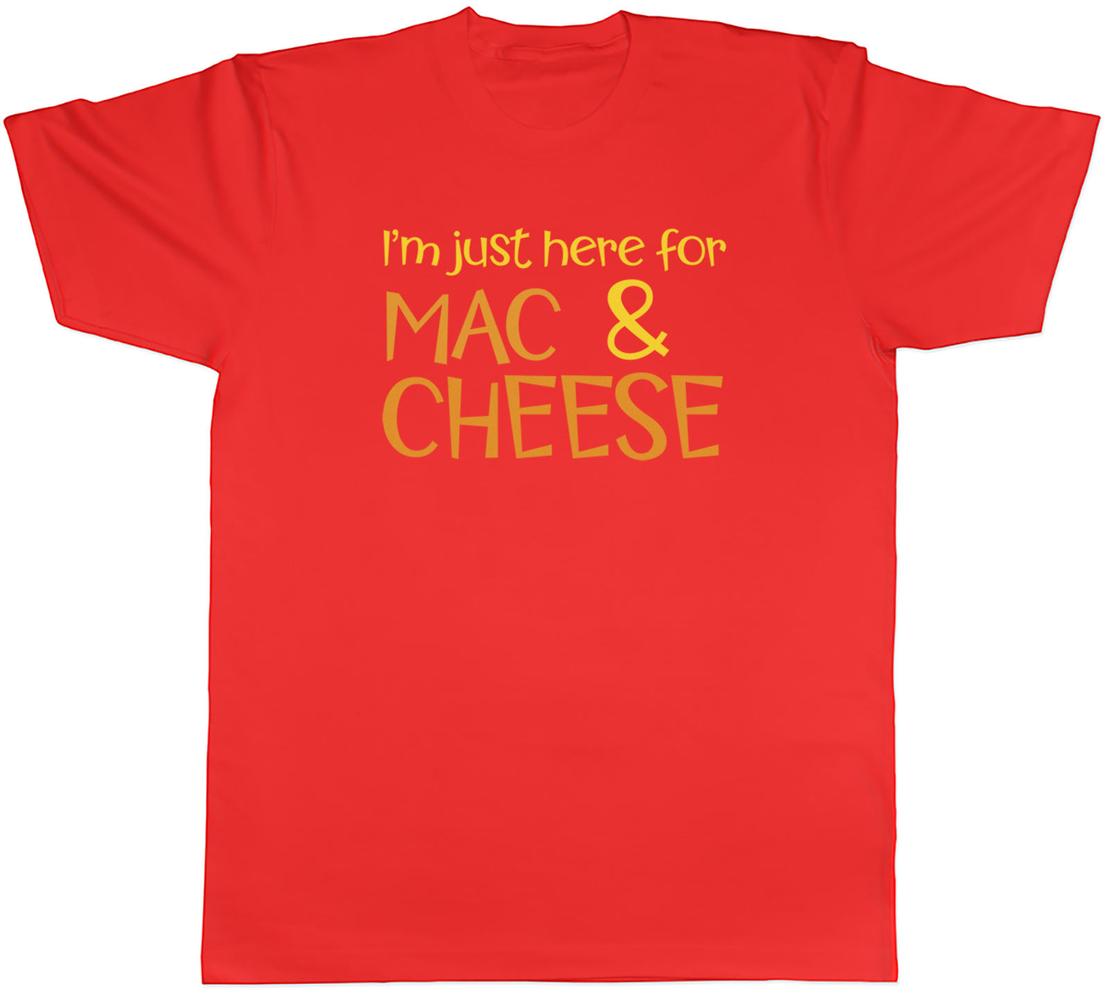 Just Here for Mac & Cheese Herren T-Shirt Makkaroni Pasta lustig Tee Geschenk - Bild 6 von 8