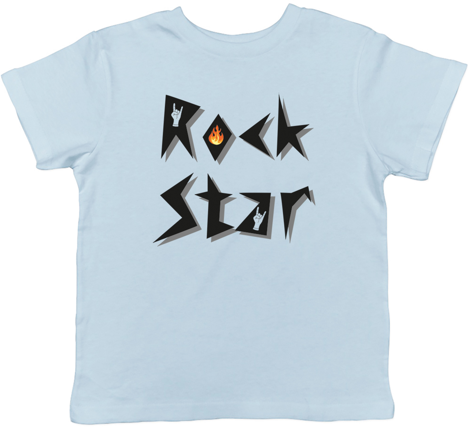 Rock Star Kids T-Shirt Drums Guitar Rock n Roll Heavy Metal Childrens Boys Girls