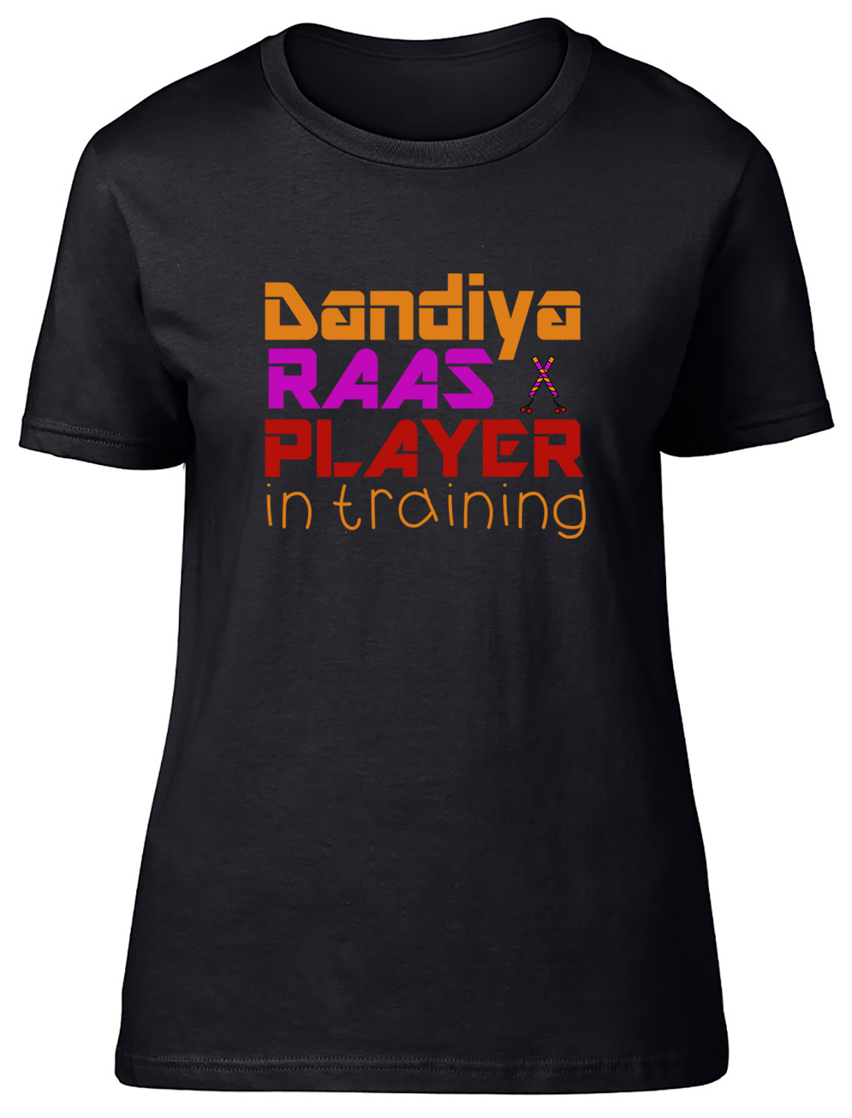 Dandiya Raas Player Womens T-Shirt in Training Funny Navratri Ladies Gift Tee