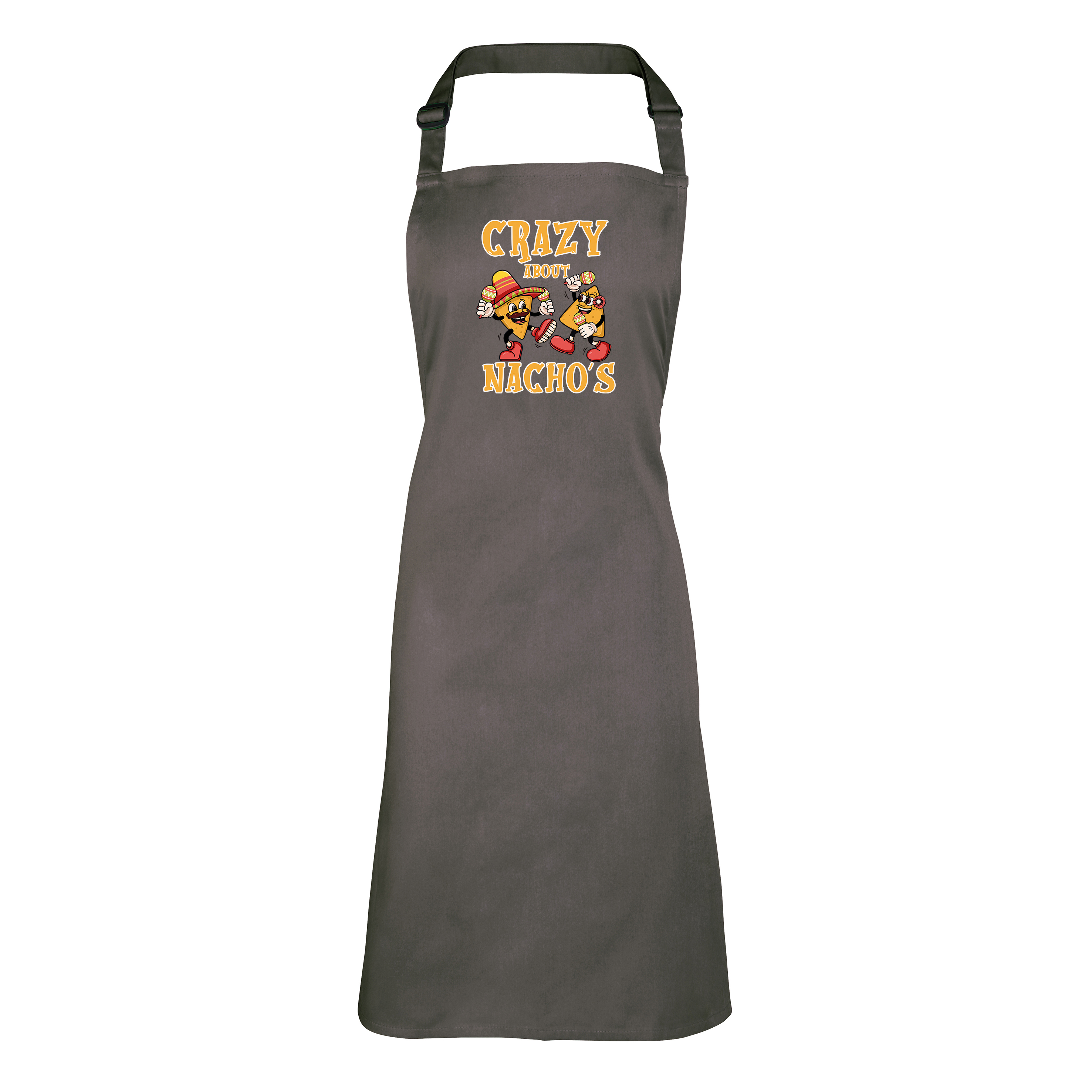 Crazy about Nacho's Apron Mens Womens Mexican Fiesta Chips Cooking BBQ Chef DIY