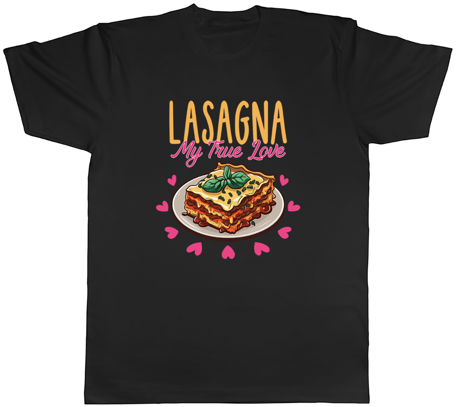 Funny Lasagna Mens T-Shirt My True Love Tee Gift