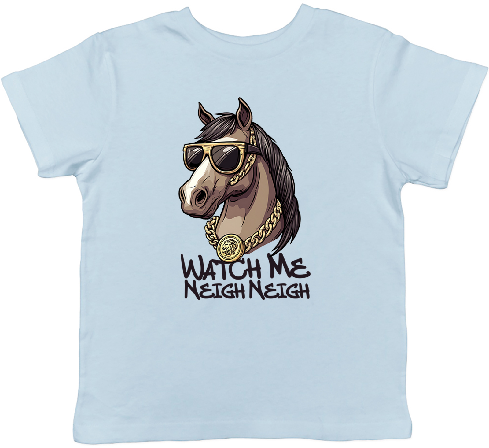 Funny Neigh Neigh Cool Horse Sunglasses Kids T-Shirt Boys Girls Gift - Picture 7 of 8