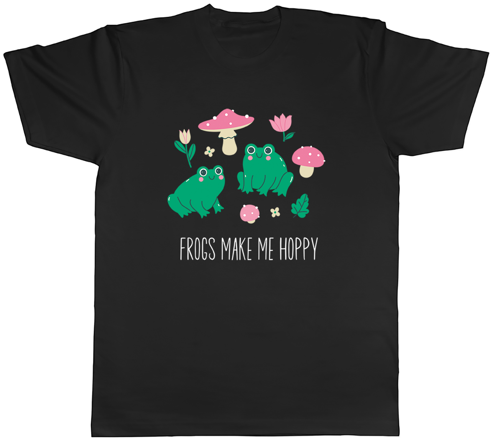 Frogs Make Me Happy Croak Toad Amphibian Lover Mens T-Shirt Tee Gift Top