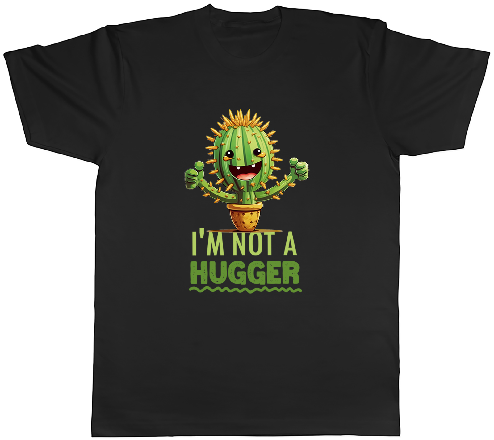I’m Not A Hugger Cactus Funny Prickly Spike Mens T-Shirt Tee Gift Top