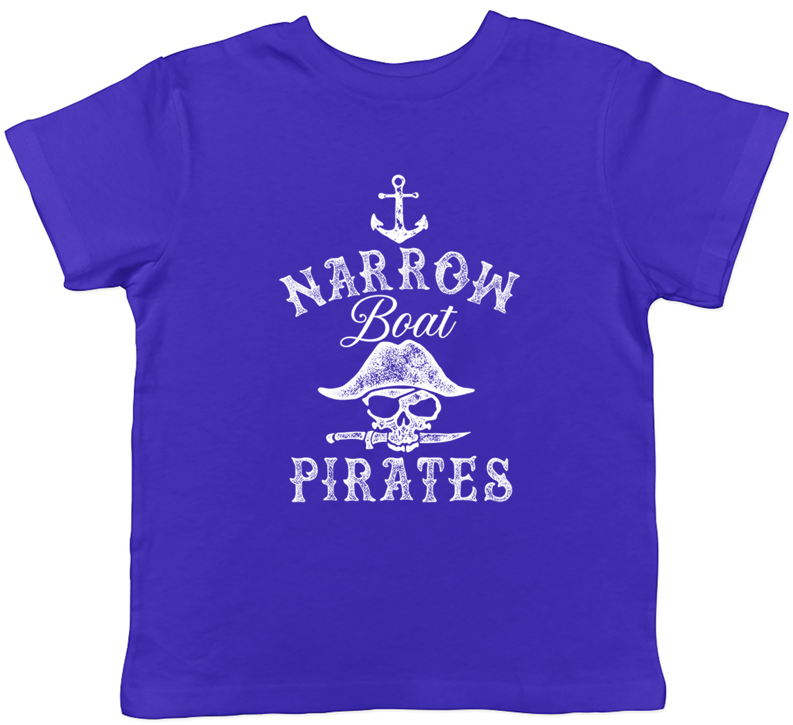 Funny Narrowboat Pirate Waterway Boat Skull Kids T-Shirt Boys Girls Gift - Picture 6 of 8