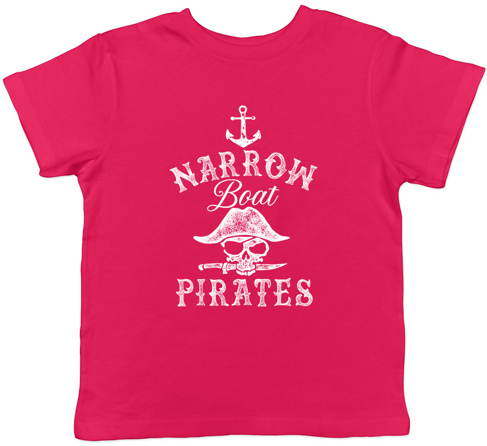 Funny Narrowboat Pirate Waterway Boat Skull Kids T-Shirt Boys Girls Gift - Picture 4 of 8