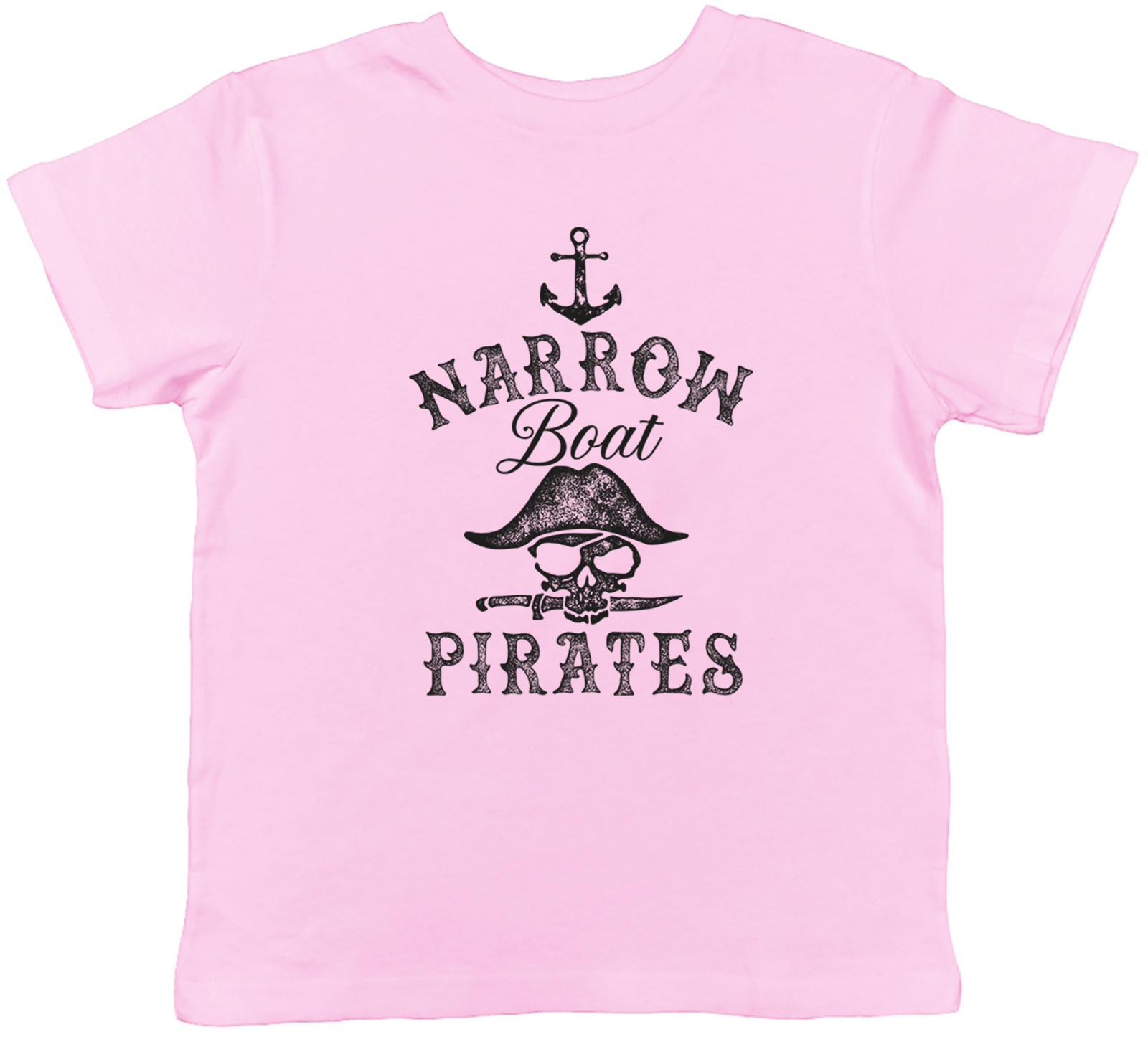 Funny Narrowboat Pirate Waterway Boat Skull Kids T-Shirt Boys Girls Gift - Picture 3 of 8