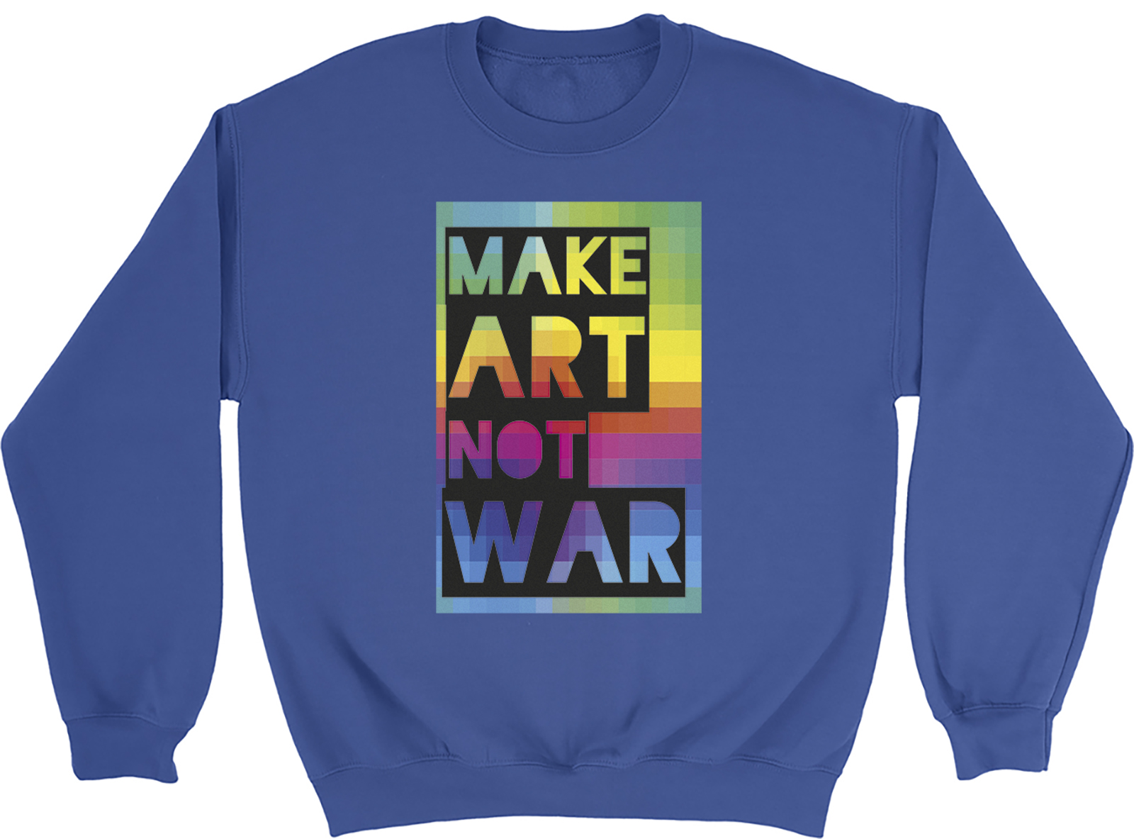 Make Art Not War World Art Day Artist Kids Sweatshirt Gift Jumper - Picture 4 of 6