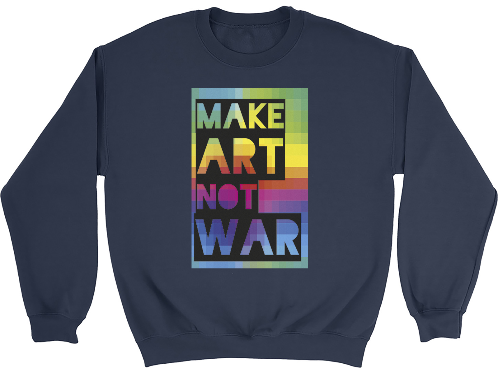 Make Art Not War World Art Day Artist Kids Sweatshirt Gift Jumper - Picture 5 of 6