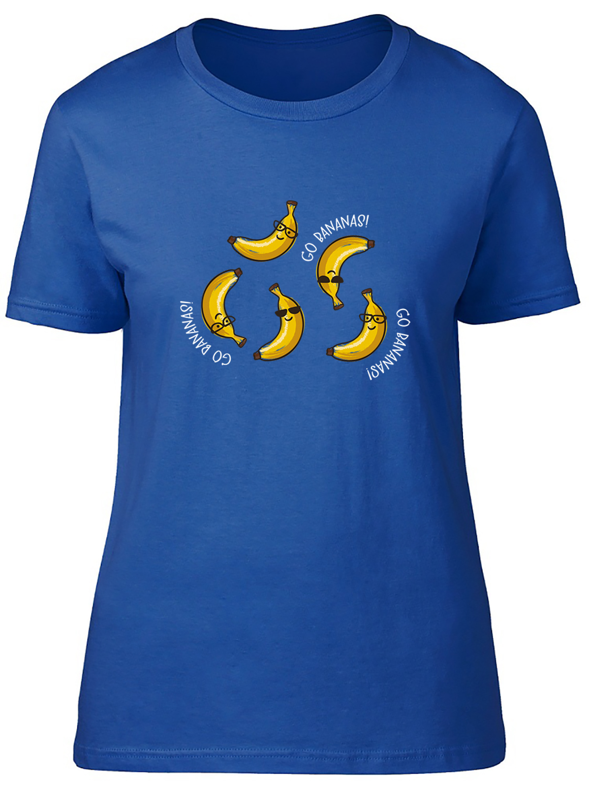 Go Bananas National Banana Day Funny Joke Womens T-Shirt Ladies Gift Tee - Picture 6 of 8