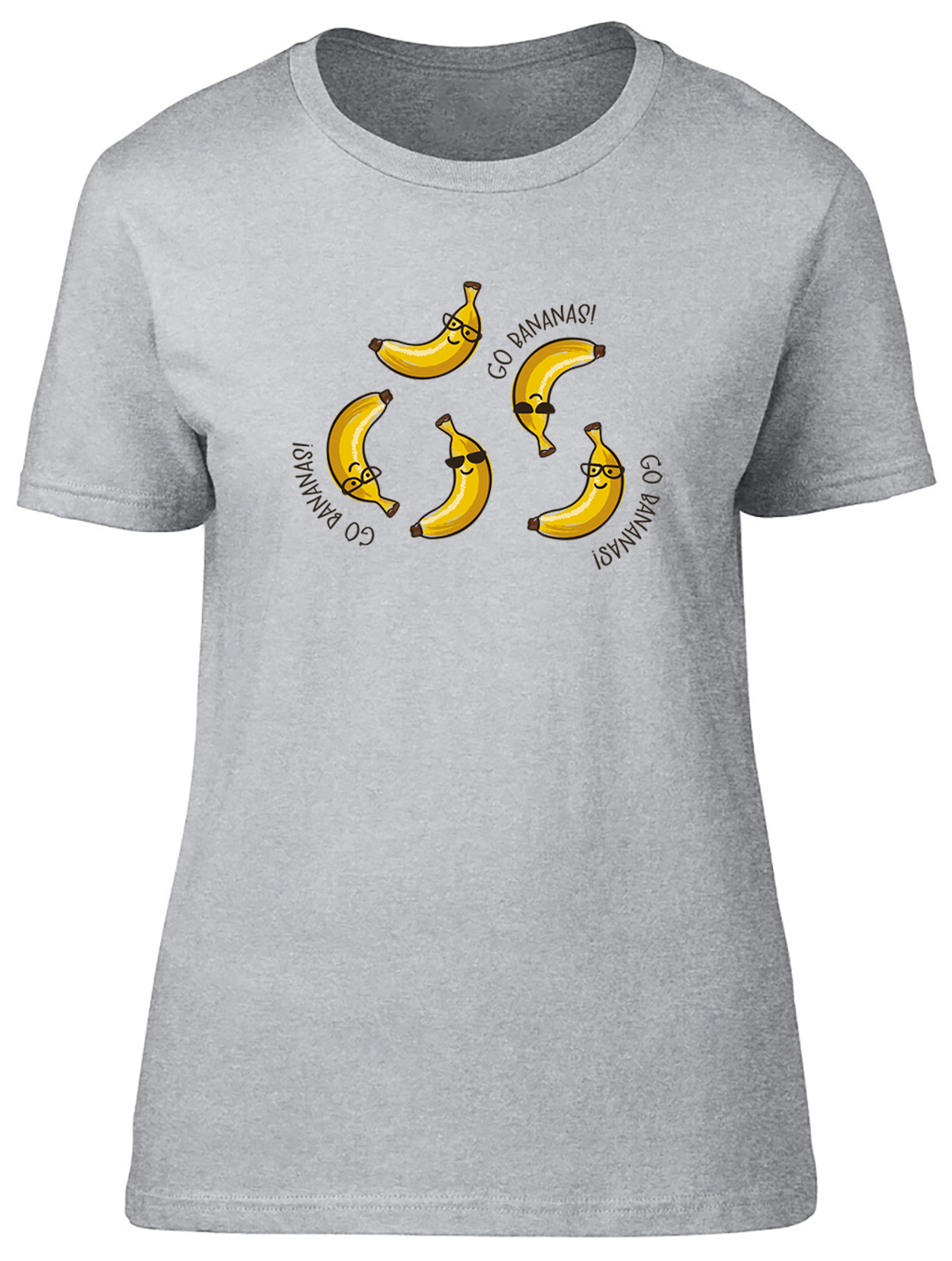 Go Bananas National Banana Day Funny Joke Womens T-Shirt Ladies Gift Tee - Picture 8 of 8