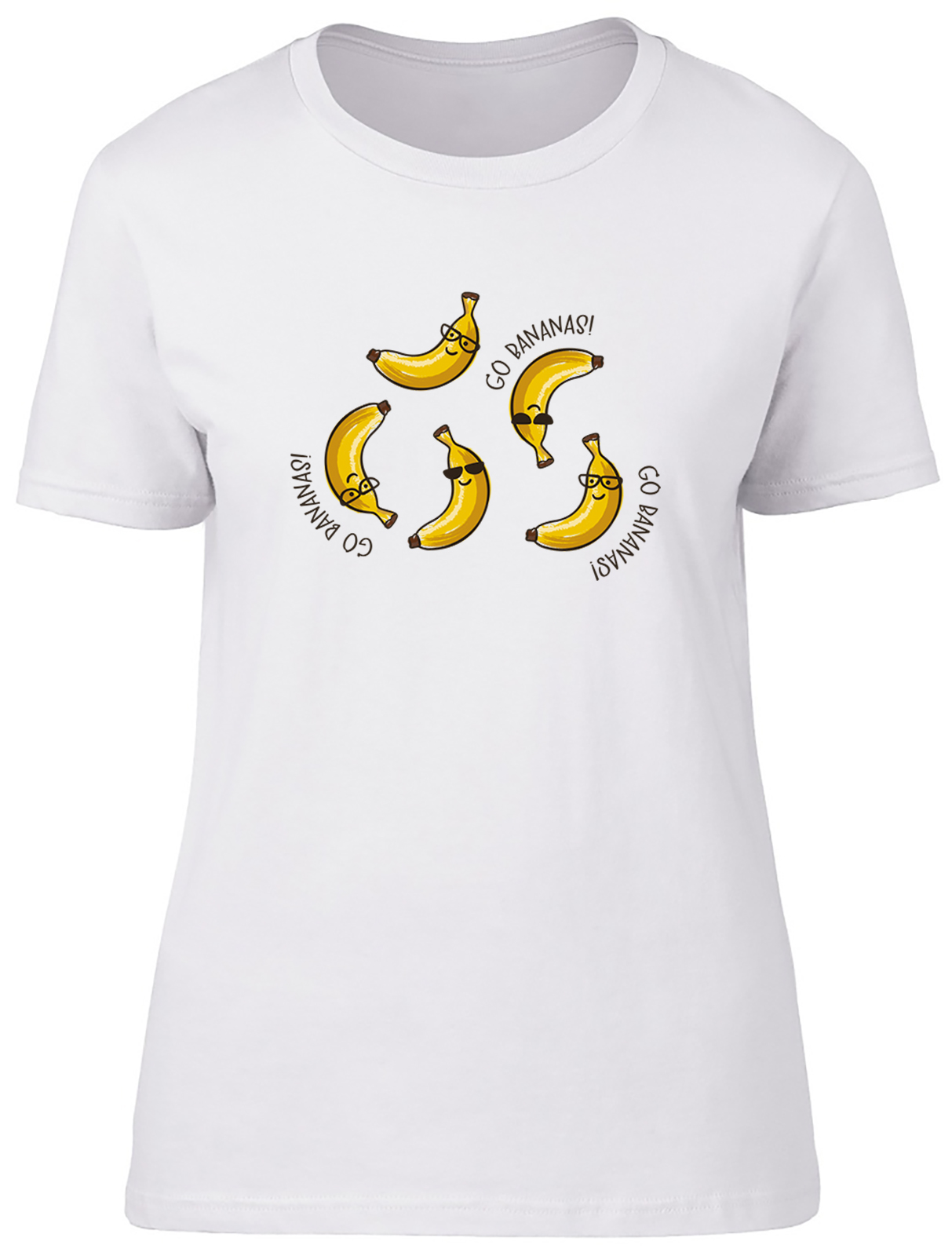 Go Bananas National Banana Day Funny Joke Womens T-Shirt Ladies Gift Tee - Picture 7 of 8
