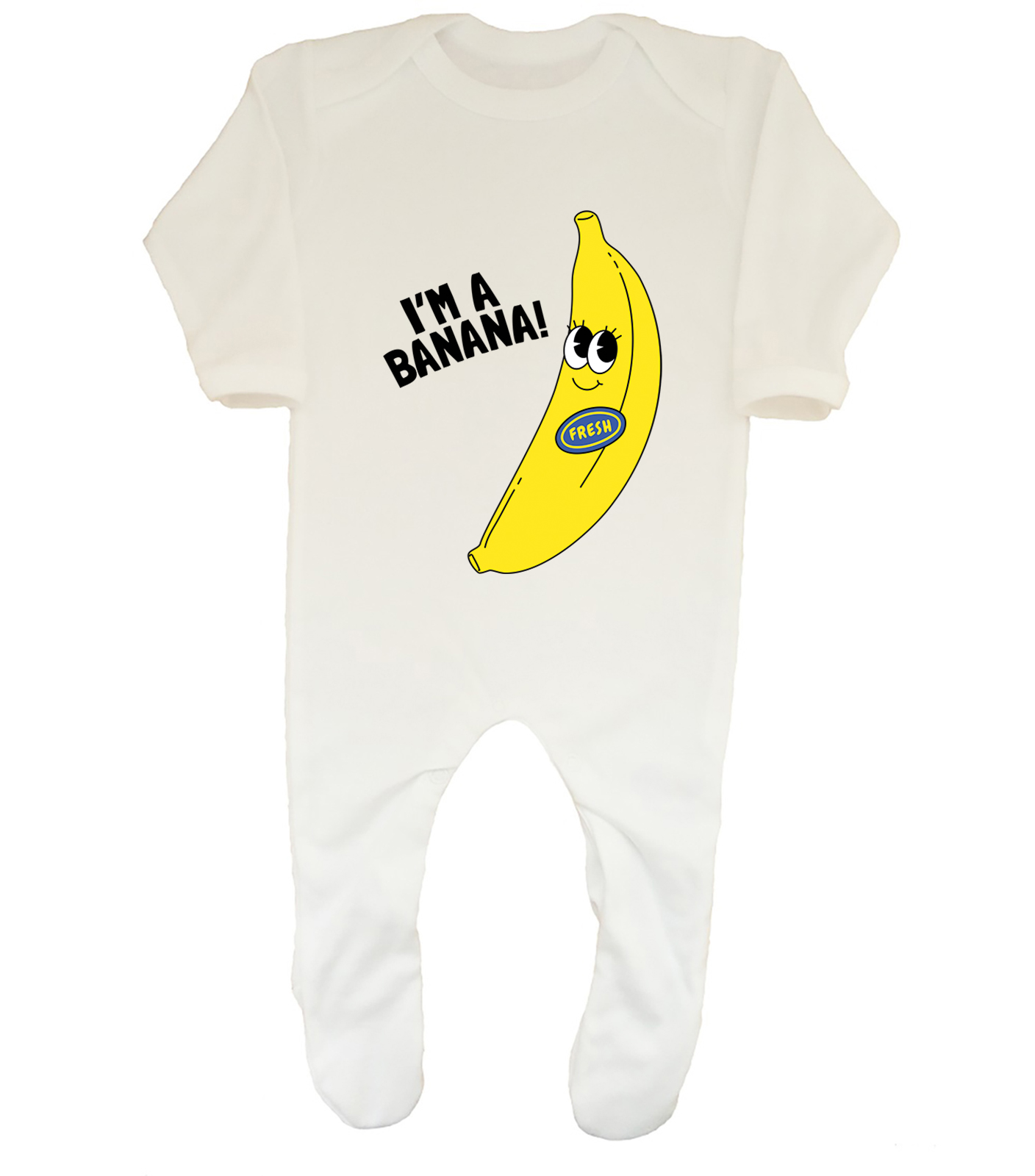 I'm a Banana Funny Fruit Joke Baby Grow Sleepsuit Gift