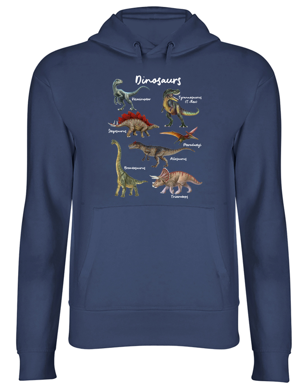 Collection of Dinosaurs T-Rex Triceratops Raptor Hoodie Mens Womens Hooded Top